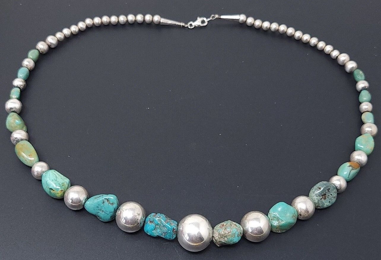 Sterling Silver Vintage Sterling Silver Blue Turquoise Navajo Size ONE SIZE - 1 Thumbnail