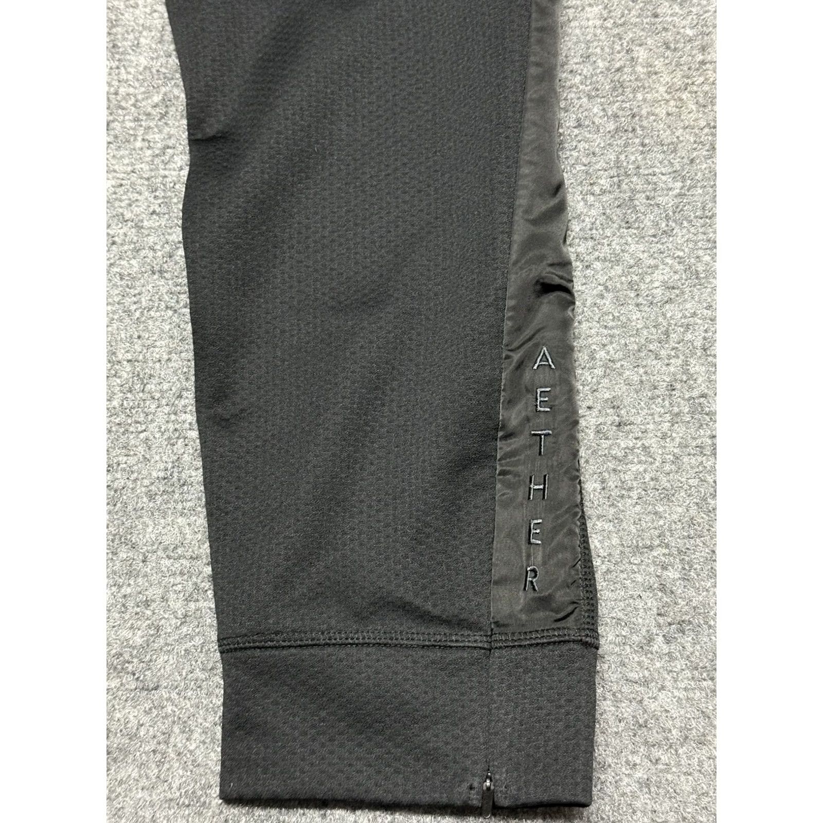 Vintage Aether Mens Pants L Black Jogger Zip Ankle Athletic Running Jogging Regular Style City Sports Size US 33 - 4 Thumbnail