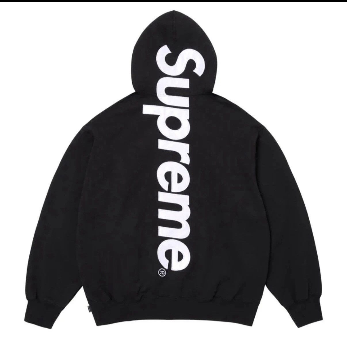 Supreme Satin Applique Hooded Sweatshirt Ss26 Large