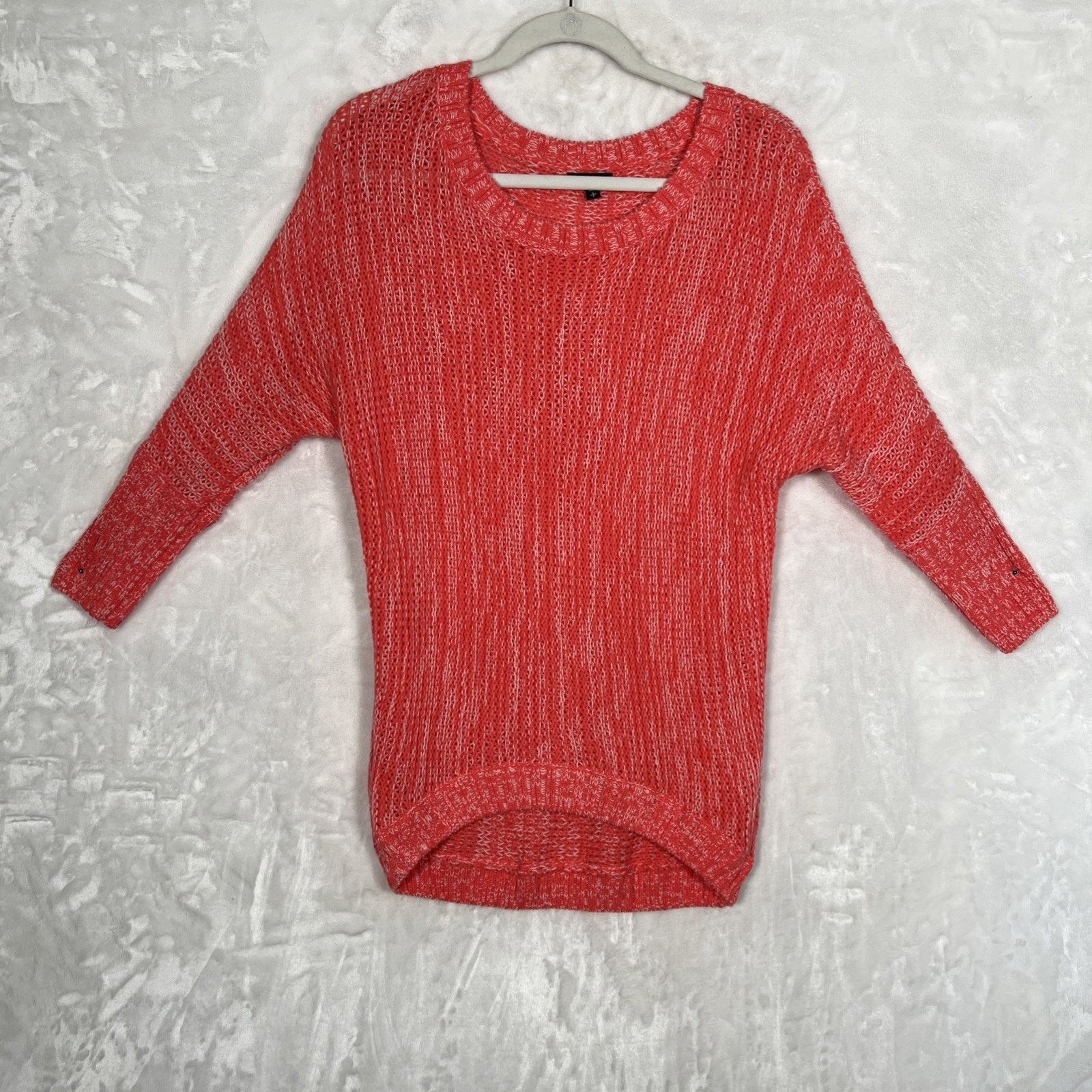 Express Express Pink Cable Knit Sweater Sm Marino Wool Acrylic Round Size S / US 4 / IT 40 - 1 Thumbnail