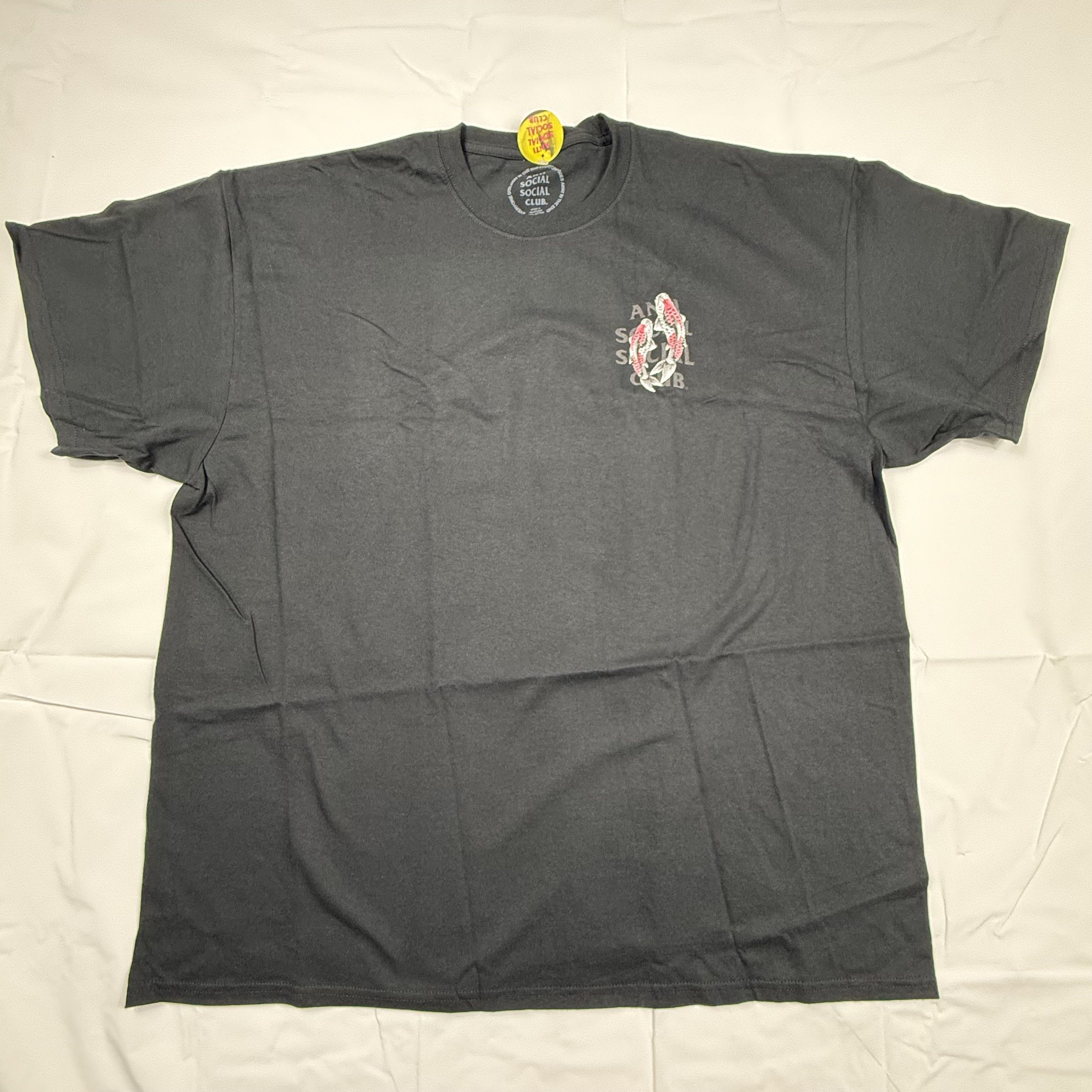 Anti Social Social Club Anti Social Social Club Mens Black Koi Fish T-Shirt 2XL Size US XXL / EU 58 / 5 - 2 Thumbnail