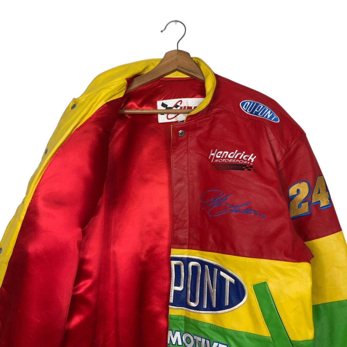 Jimi Hendrix 🔥VINTAGE GENUINE LEATHER JACKET BOMBER DUPONT HENDRIK USA Size US L / EU 52-54 / 3 - 18 Thumbnail