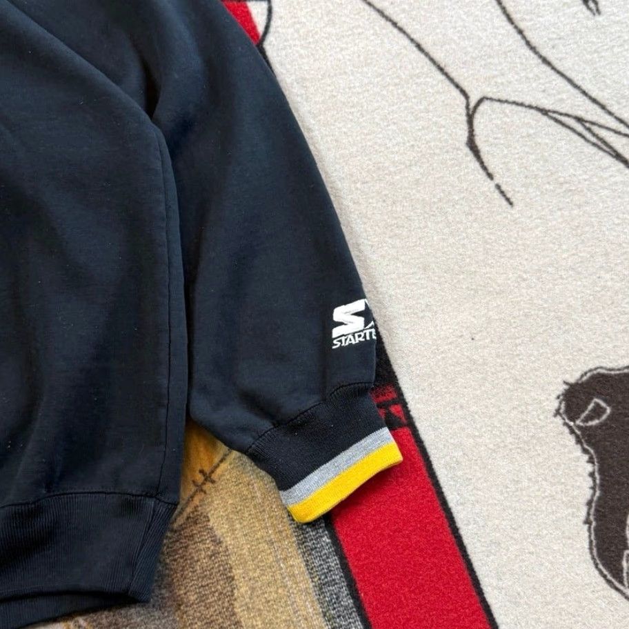 Starter VINTAGE Pittsburgh Steelers Starter Embroidered Sweatshirt Sweatshirt Size L Men Black 90s NFL Football Pullover Size US L / EU 52-54 / 3 - 7 Thumbnail