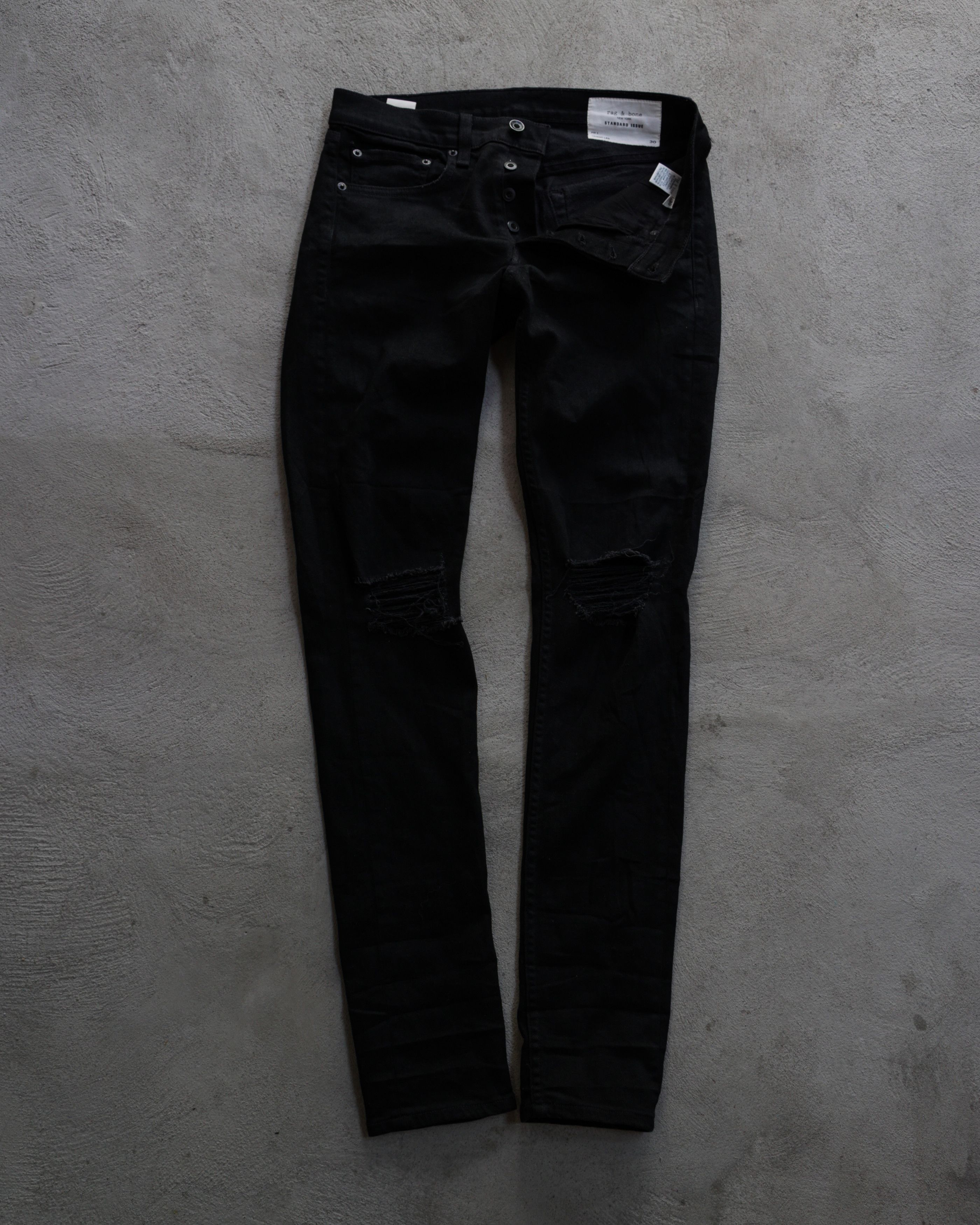 Rag & Bone rag&bone Fit 1 Skinny Ripped Knee Elongated Jeans Size US 30 / EU 46 - 1 Thumbnail