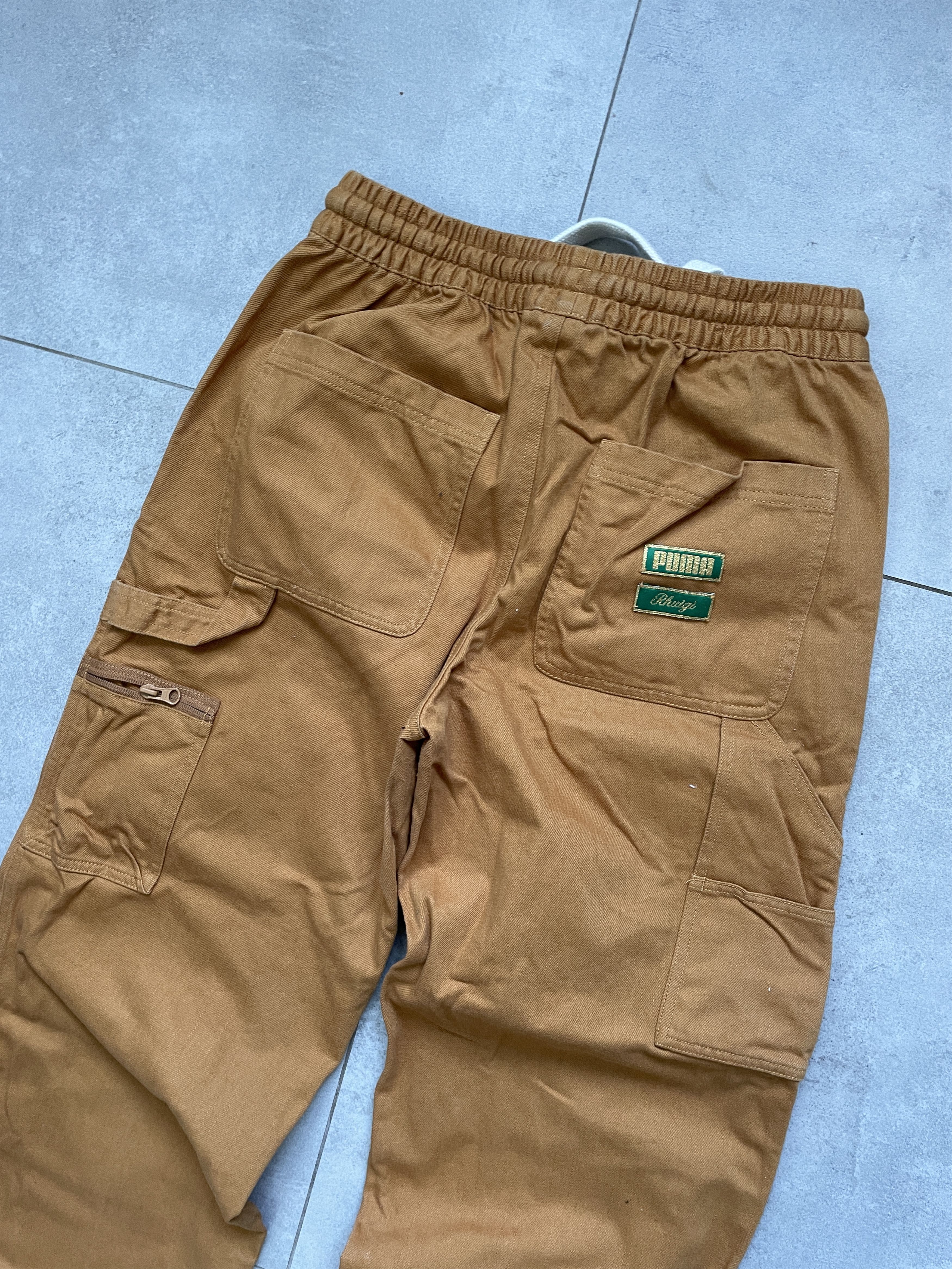 Puma × Rhude PUMA X RHUDE WIDE LEG CARPENTER DOUBLE KNEE BROWN JEANS Size US 30 / EU 46 - 3 Thumbnail