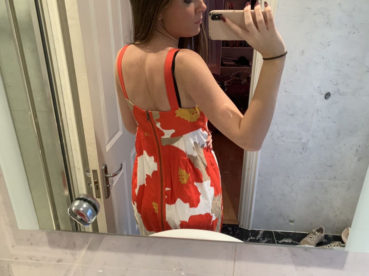 Other Orange Floral Mid-Length Jesiré Dress Size M / US 6-8 / IT 42-44 - 3 Thumbnail