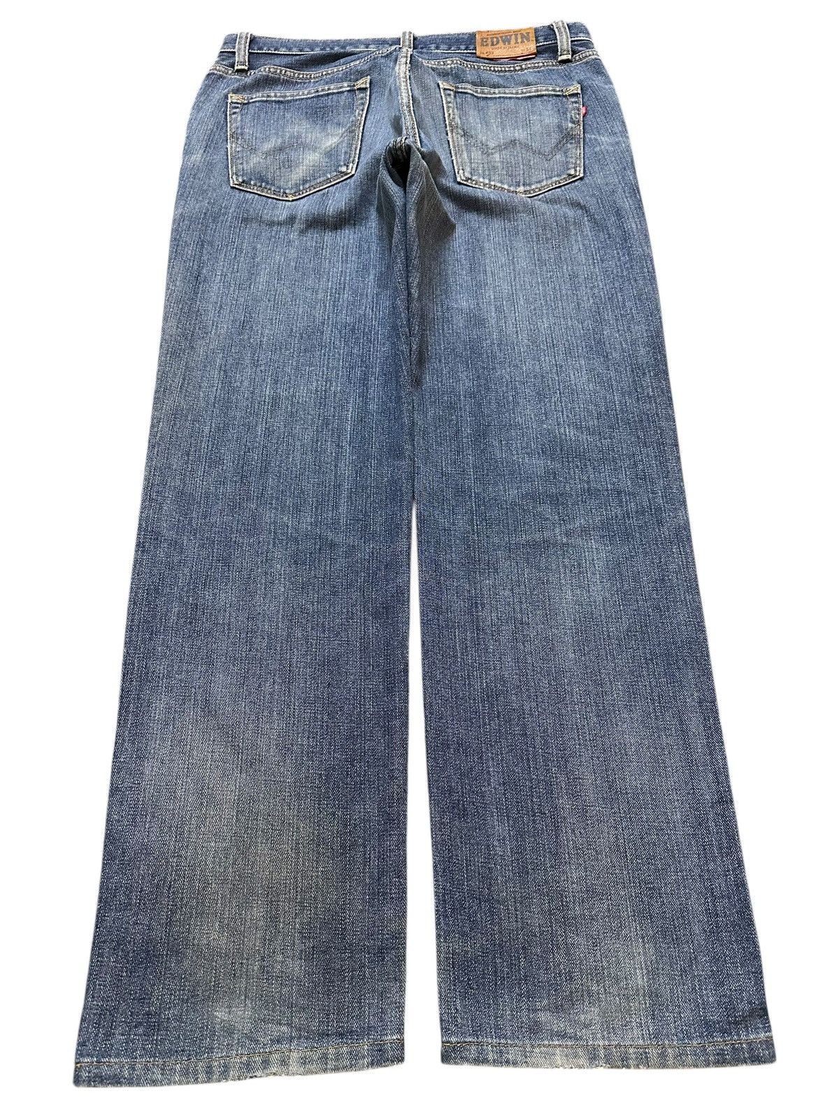 Edwin Vintage Japan Edwin 403 Blue Faded Wash Distress Style Jeans Size US 34 / EU 50 - 2 Thumbnail