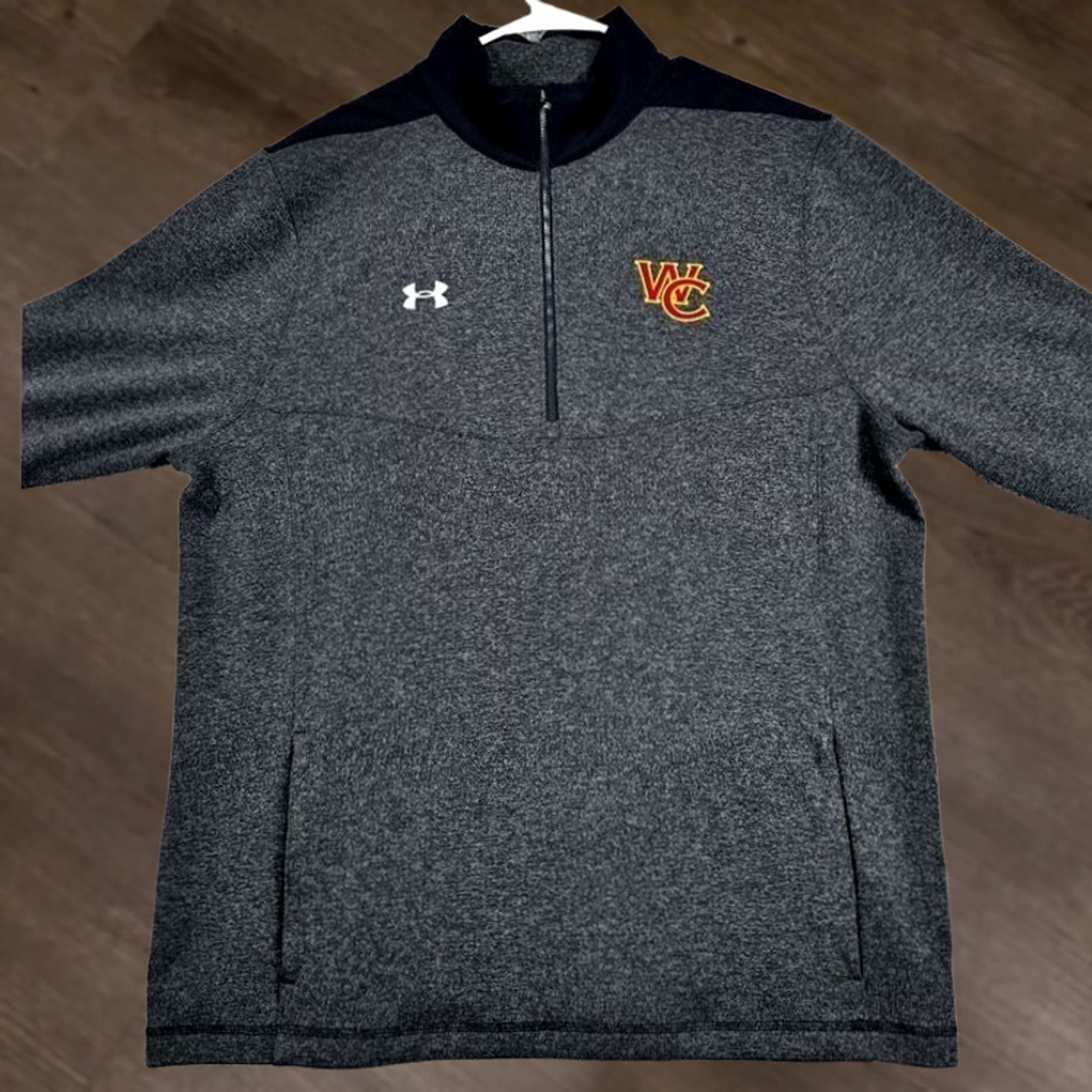 Under Armour Under Armour Pullover Shirt Adult XL ColdGear Grey Black Quarter Zip Logo Mens Size US XL / EU 56 / 4 - 1 Thumbnail
