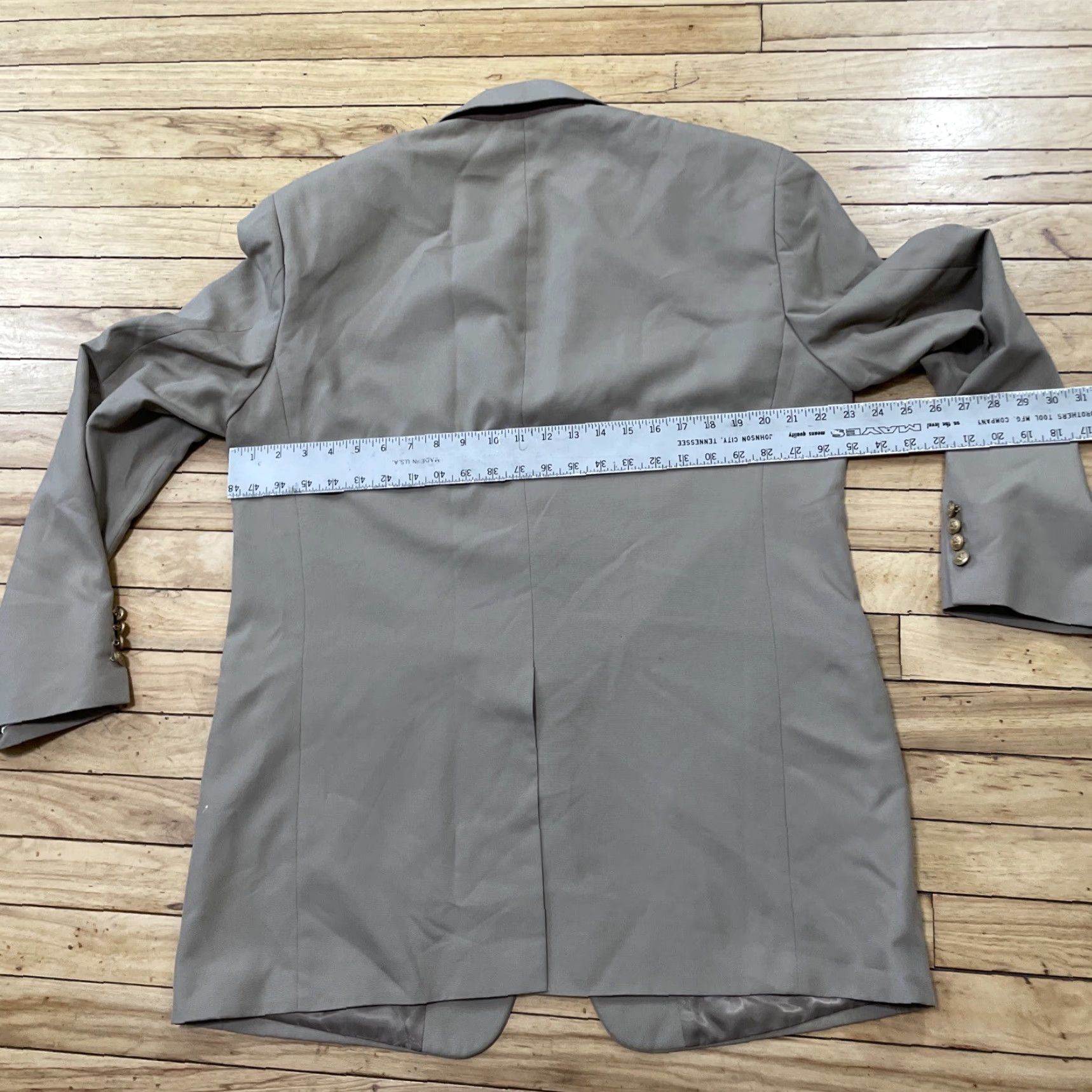 Vintage VINTAGE Covington Blazer Jacket Men 42 Tan Beige 2-Button Modern Coat Sport 42 R Size 42R - 7 Thumbnail