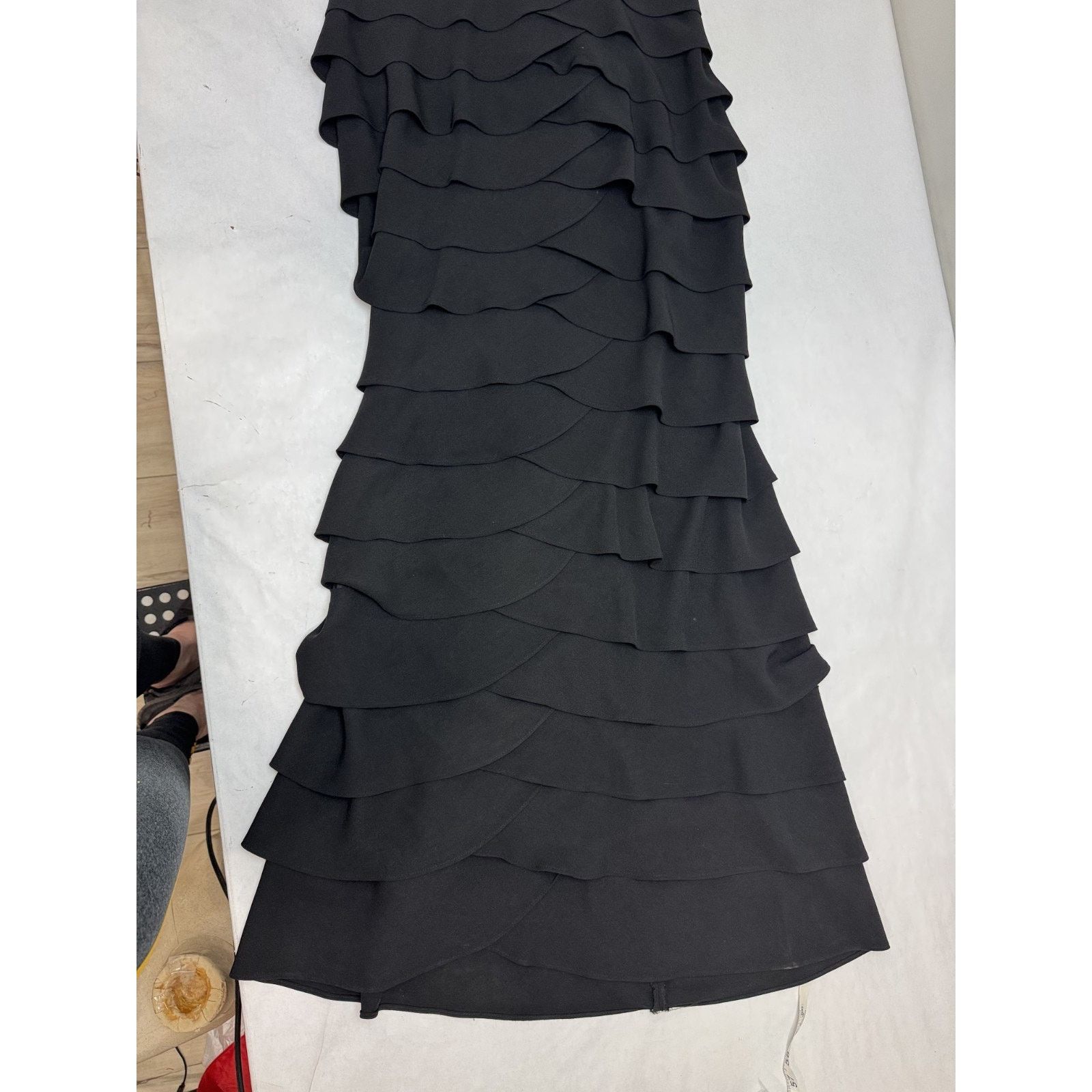 Other Vintage Lace Tiered Gown Jessica Howard Black Formal 12 Size XL / US 12-14 / IT 48-50 - 14 Thumbnail