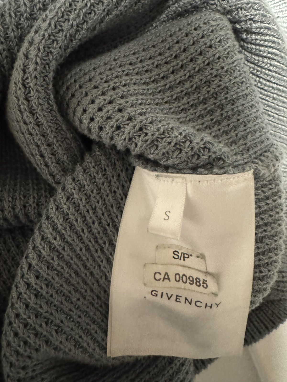 Givenchy GIVENCHY Logo-embroidered Waffle-Knit Jumper Crewneck Size US S / EU 44-46 / 1 - 6 Thumbnail