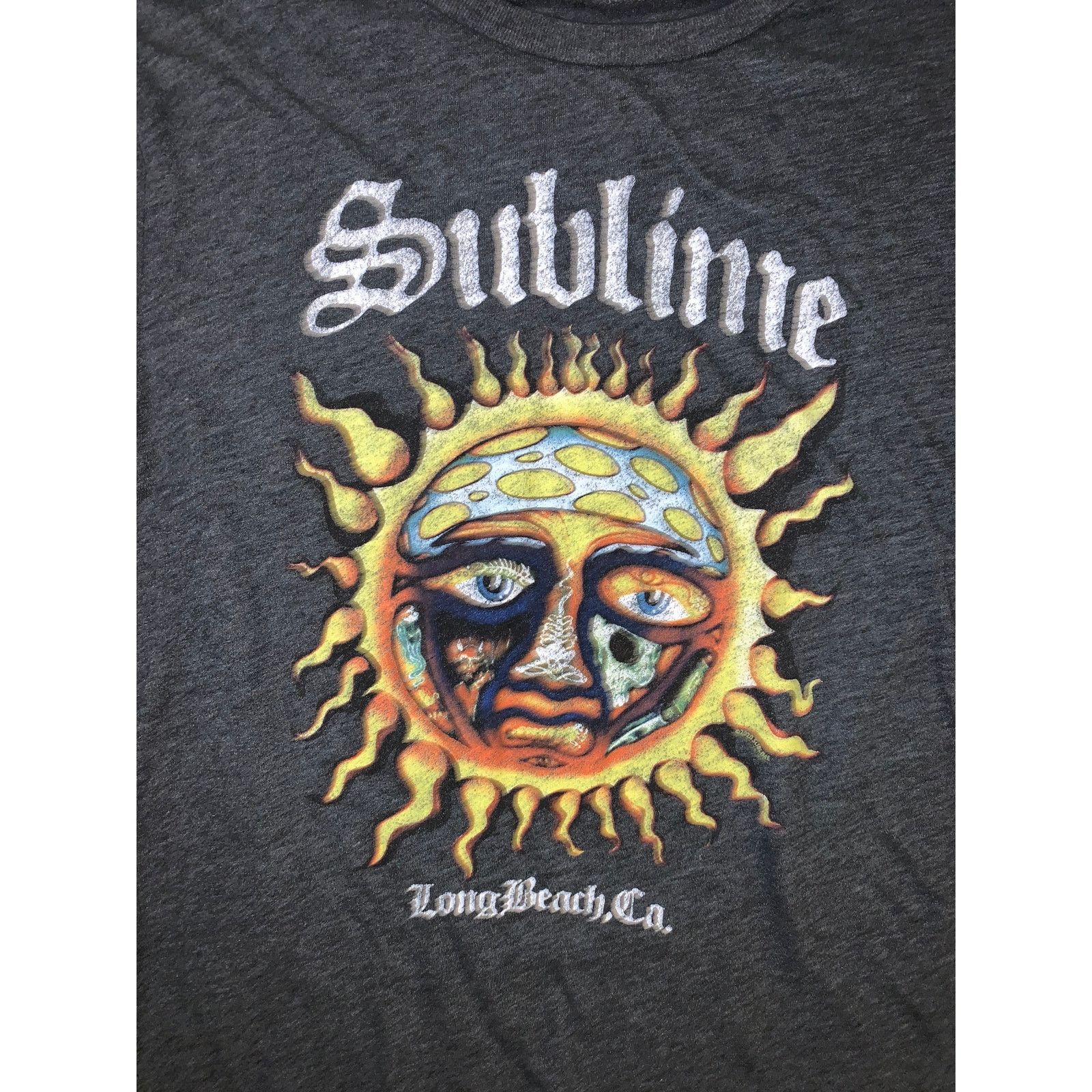 Band Tees Sublime Sun Logo T Shirt S Heather Charcoal 50 50 Band Tee Size S / US 4 / IT 40 - 2 Thumbnail
