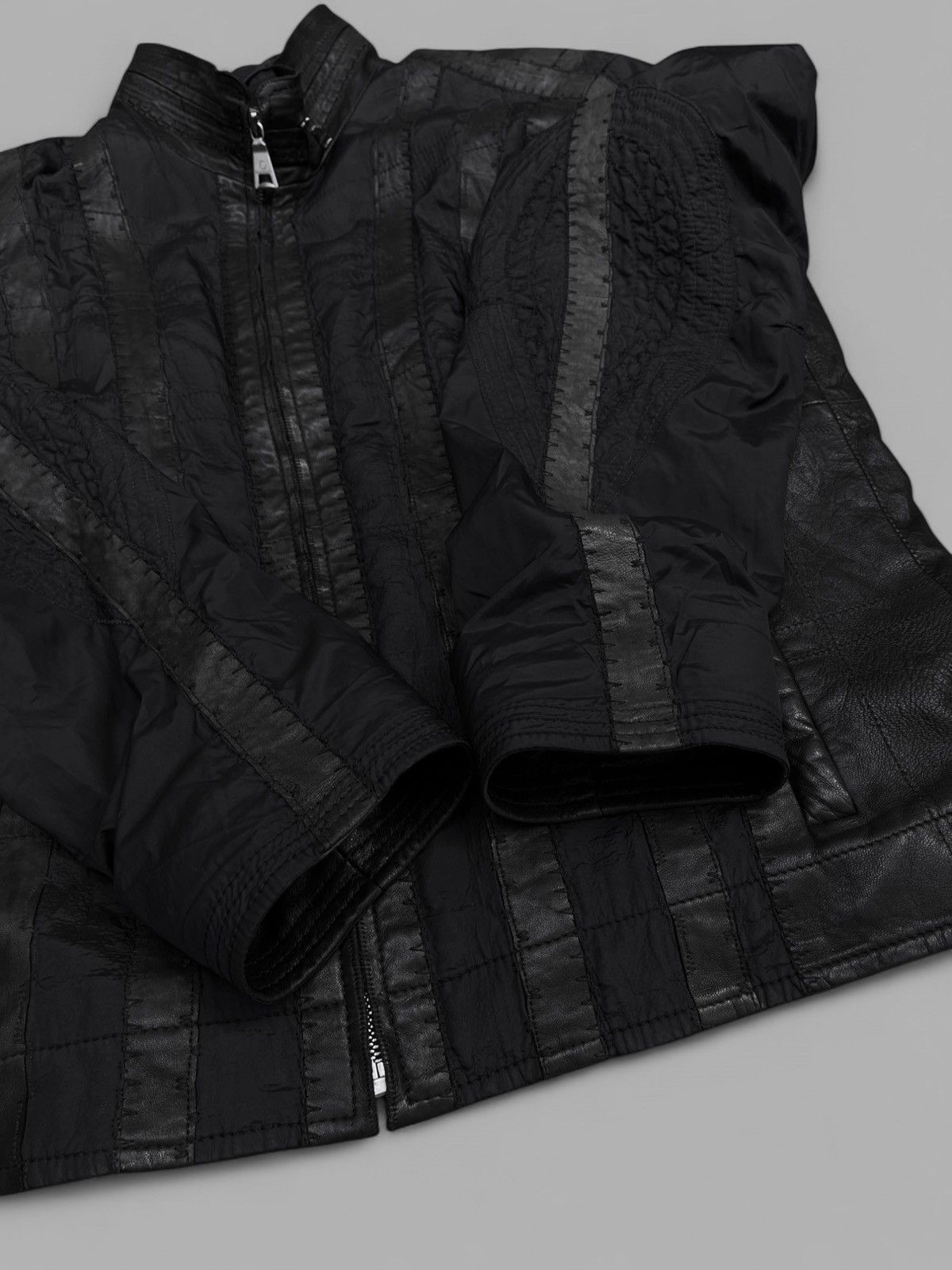 Handmade 🔥Rare KAPRAUN Hand Made Leather Nylon Jacket Y2K Size US L / EU 52-54 / 3 - 18 Thumbnail