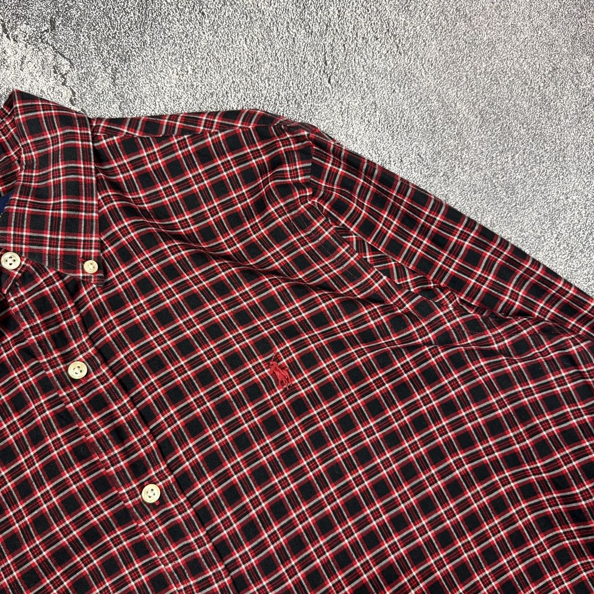 Polo Ralph Lauren Polo Ralph Lauren Shirt Men's Large Red/Black Plaid 90s Size US M / EU 48-50 / 2 - 3 Thumbnail