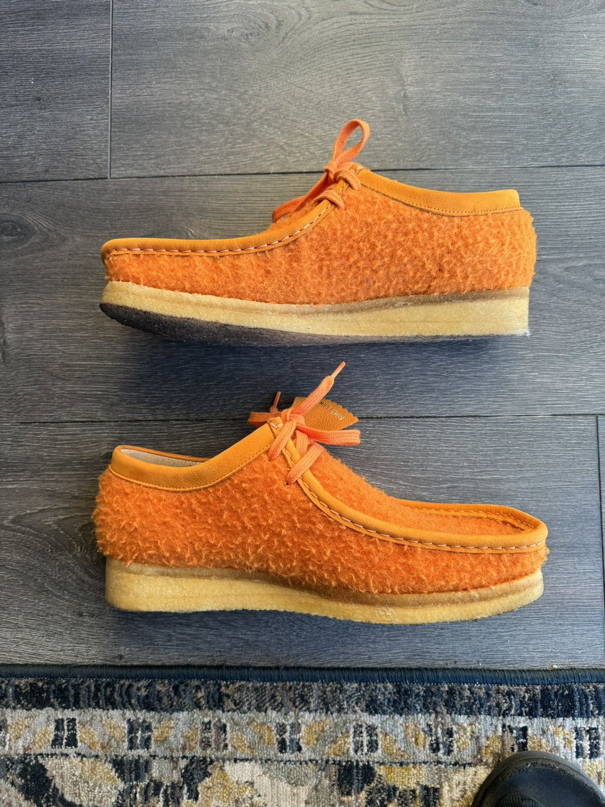 Aime Leon Dore × Clarks Wallabee - Orange Casentino Wool Size US 9.5 / EU 42-43 - 2 Thumbnail