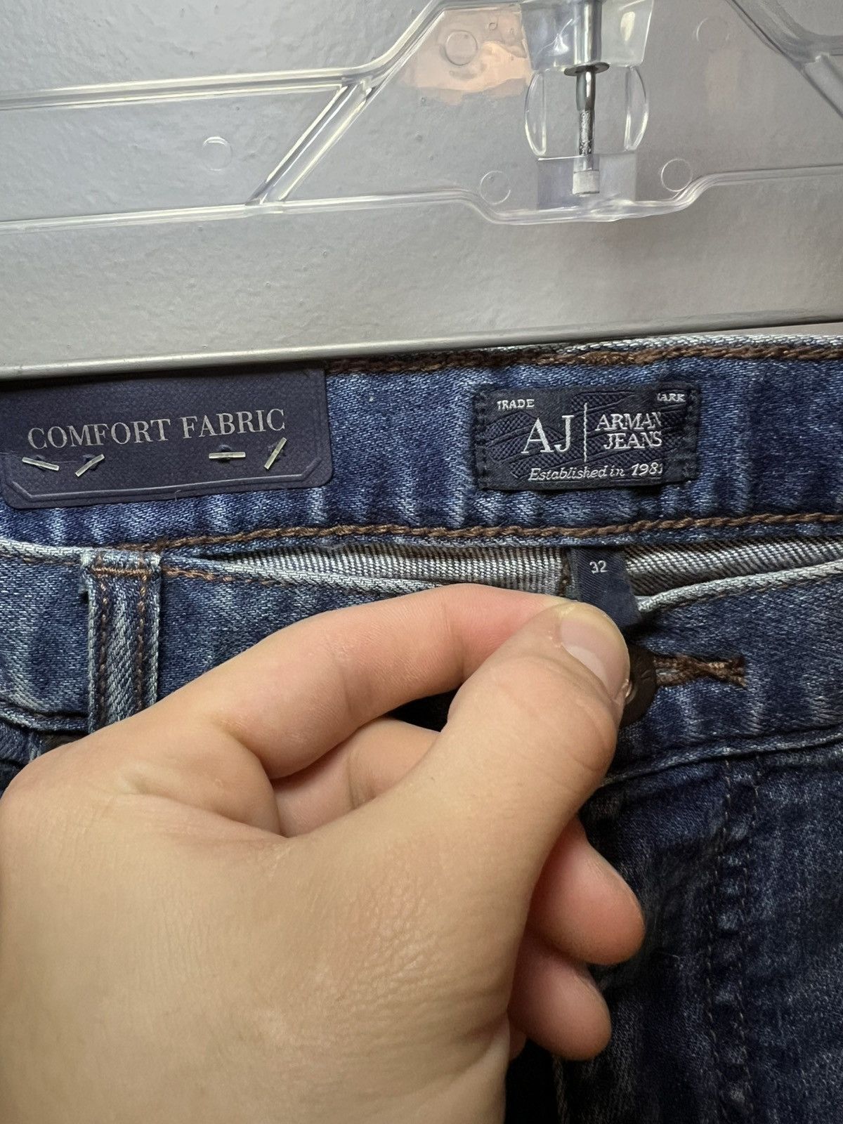 Armani Armani Jeans J45 slim fit faded blue jeans Size US 32 / EU 48 - 13 Thumbnail