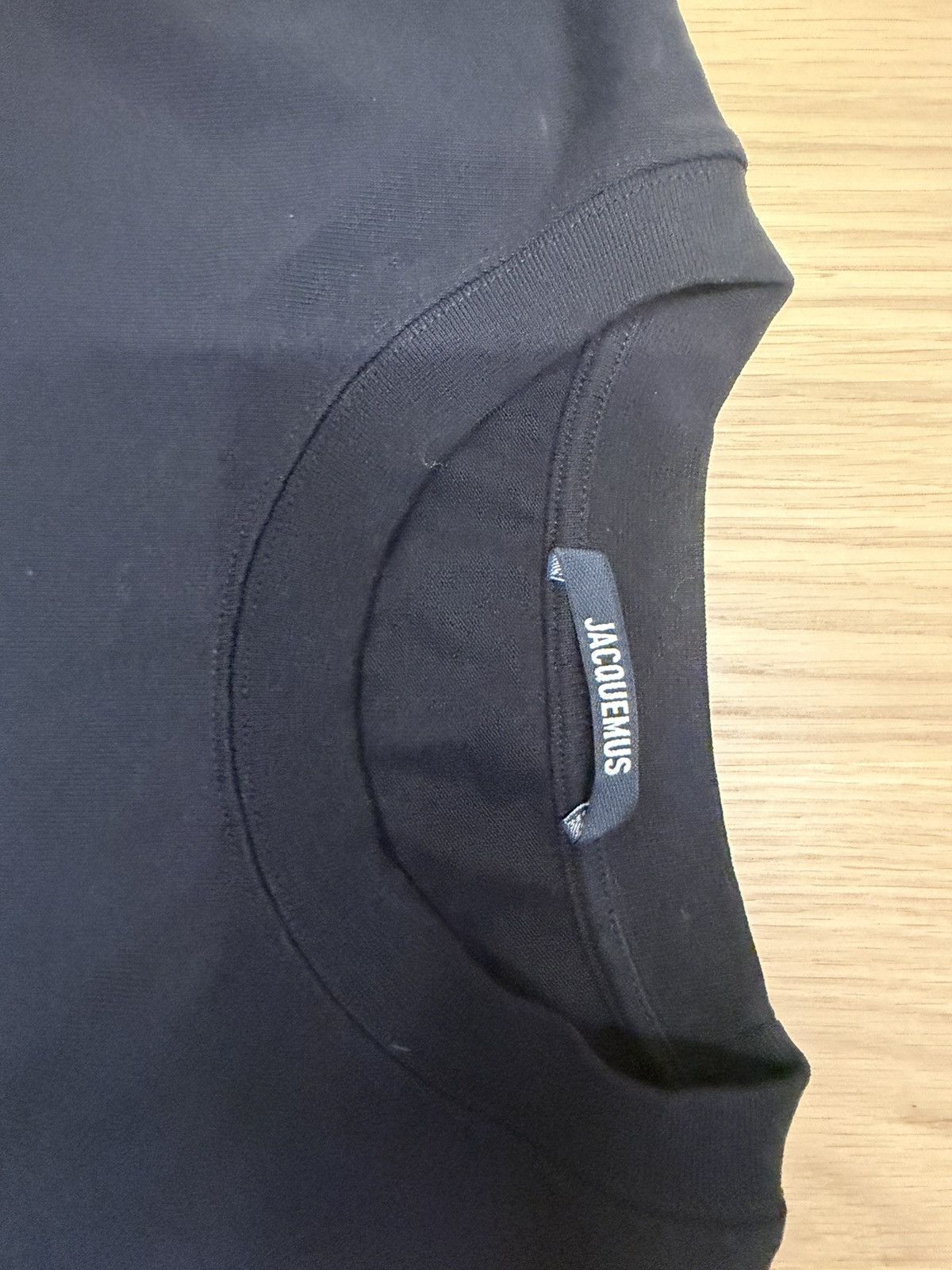 Jacquemus Jacquemus Black ‘Gros Grain’ T-Shirt XL Made in Portugal Size US XL / EU 56 / 4 - 4 Thumbnail