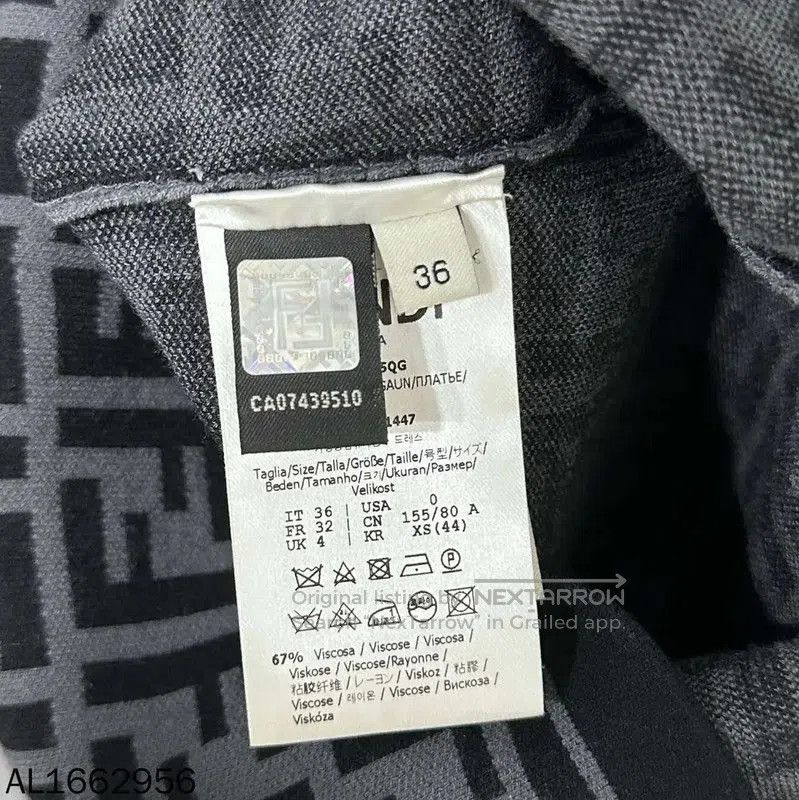 Fendi Fendi Gray Logo Print Women's Dress . Size XXS / US 00 / IT 34 - 5 Thumbnail