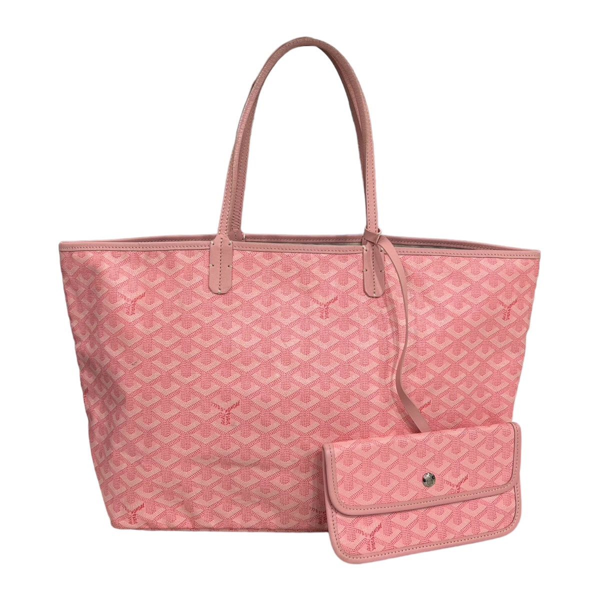 Goyard Goyard Pink Saint Louis Tote Bag PM & Pouch Wallet | Grailed