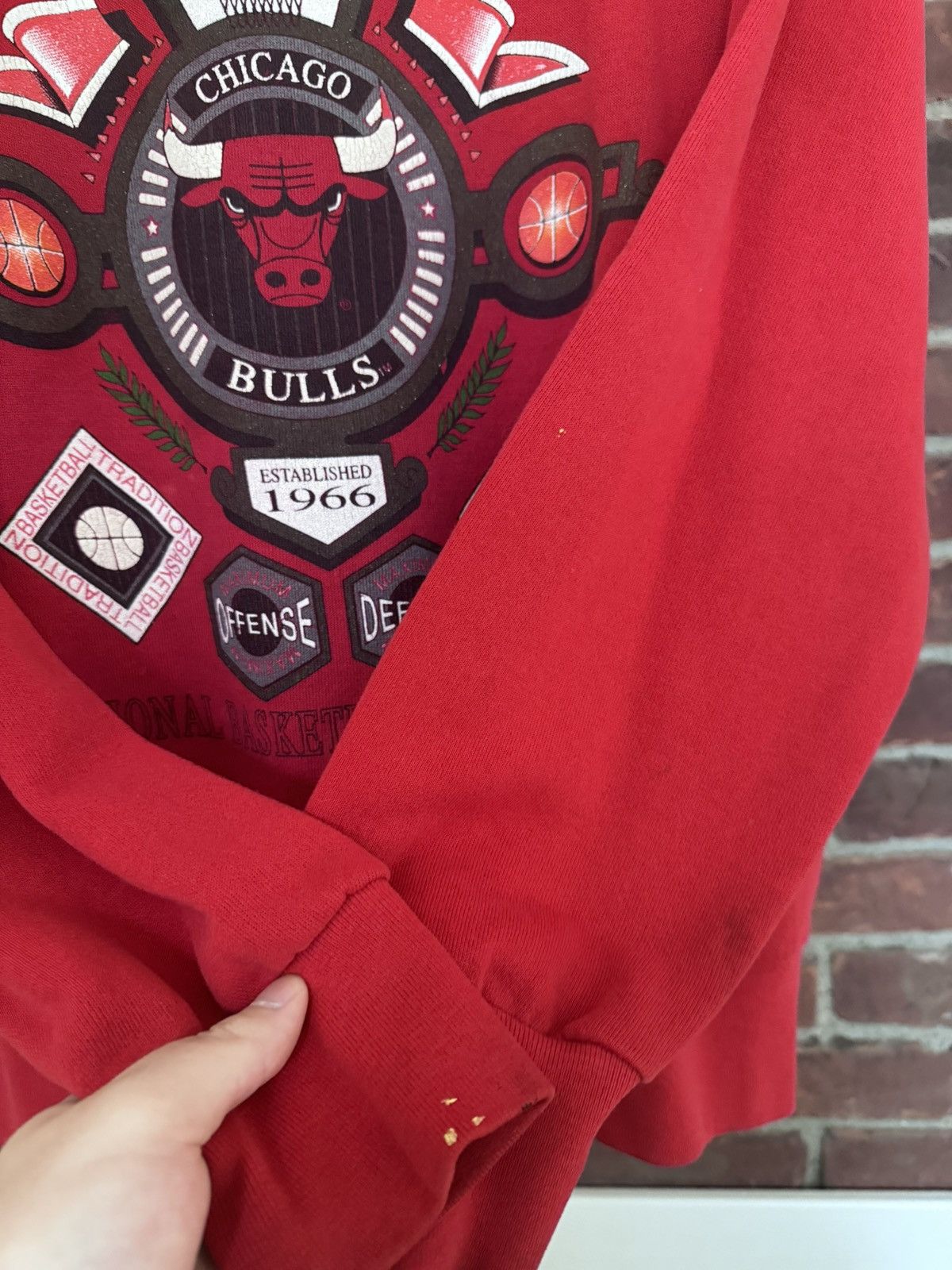 Vintage Vintage 90s Chicago Bulls Crewneck Sweatshirt - Big Logo NBA Size US XL / EU 56 / 4 - 4 Thumbnail