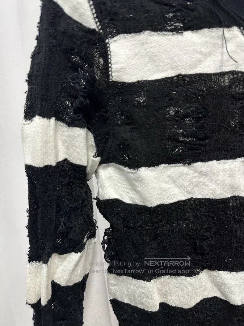 Junya Watanabe JUNYA WATANABE Distressed Striped Long Sleeve Size US M / EU 48-50 / 2 - 4 Thumbnail