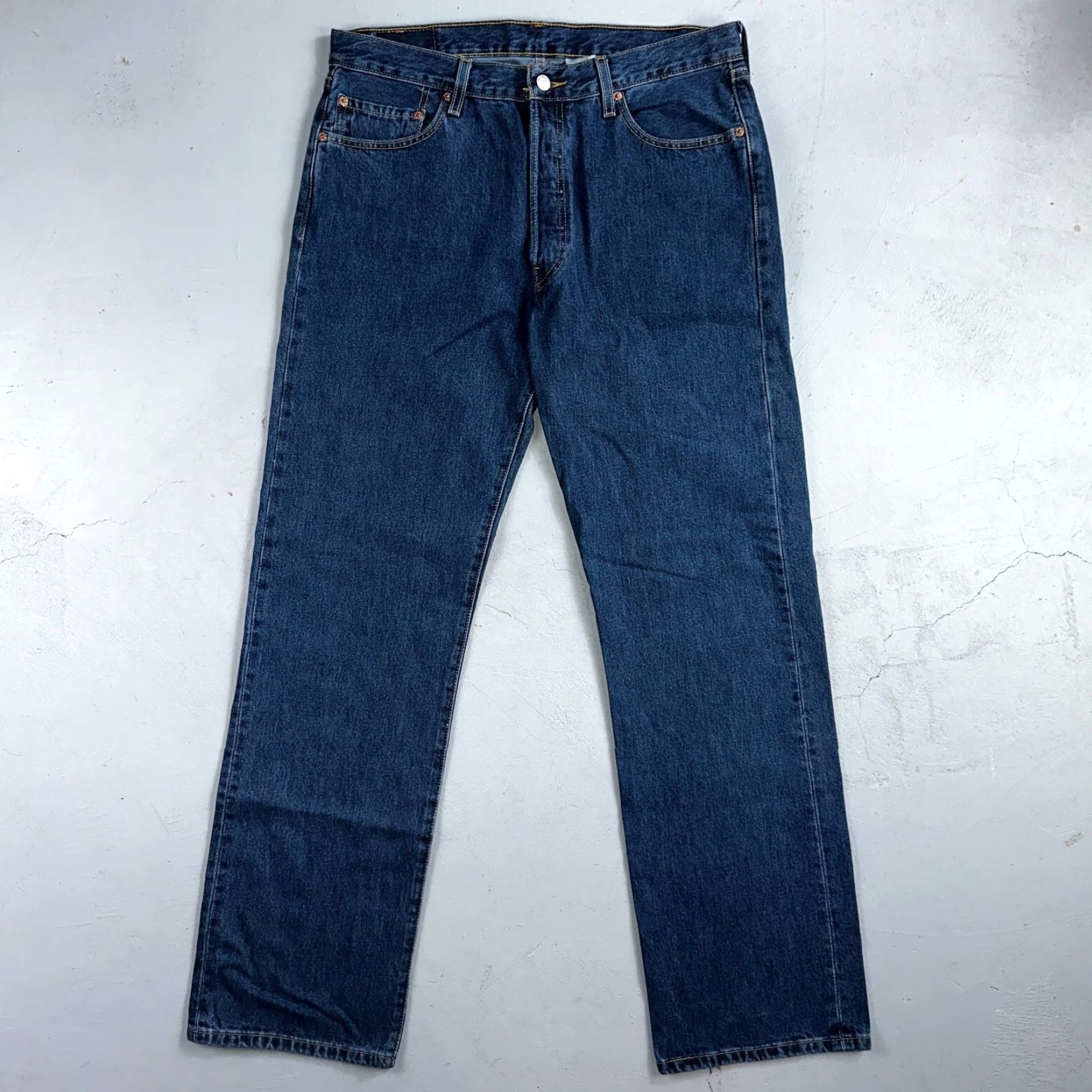 Levi's Levi's 501 Vintage Y2K Columbia Straight Jeans 36x34 90s Med Wash Mens Denim Jeans Size US 36 / EU 52 - 2 Thumbnail