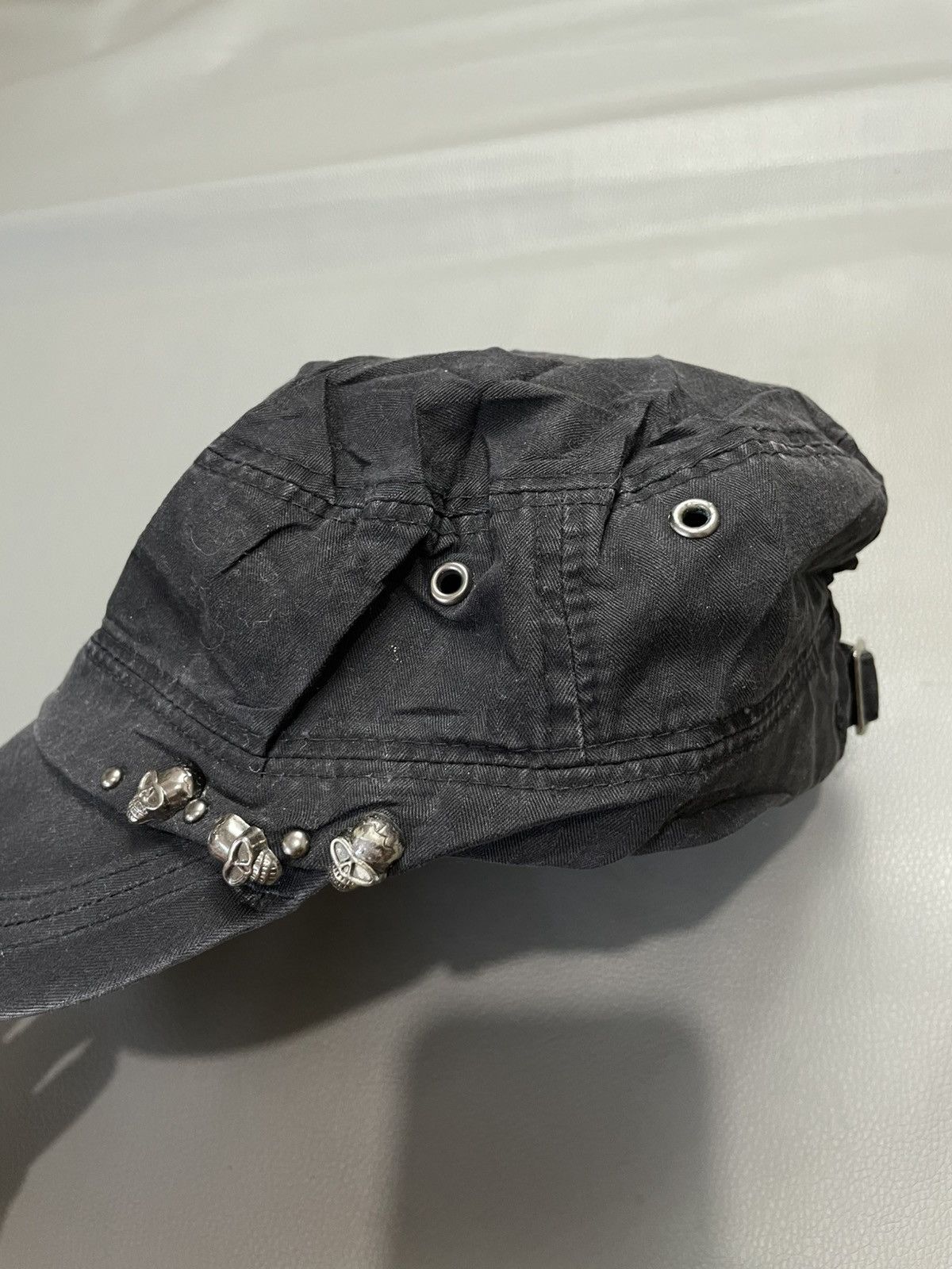 If Six Was Nine Cap cadet hat studed skull punk japan y2k style Size ONE SIZE - 2 Thumbnail