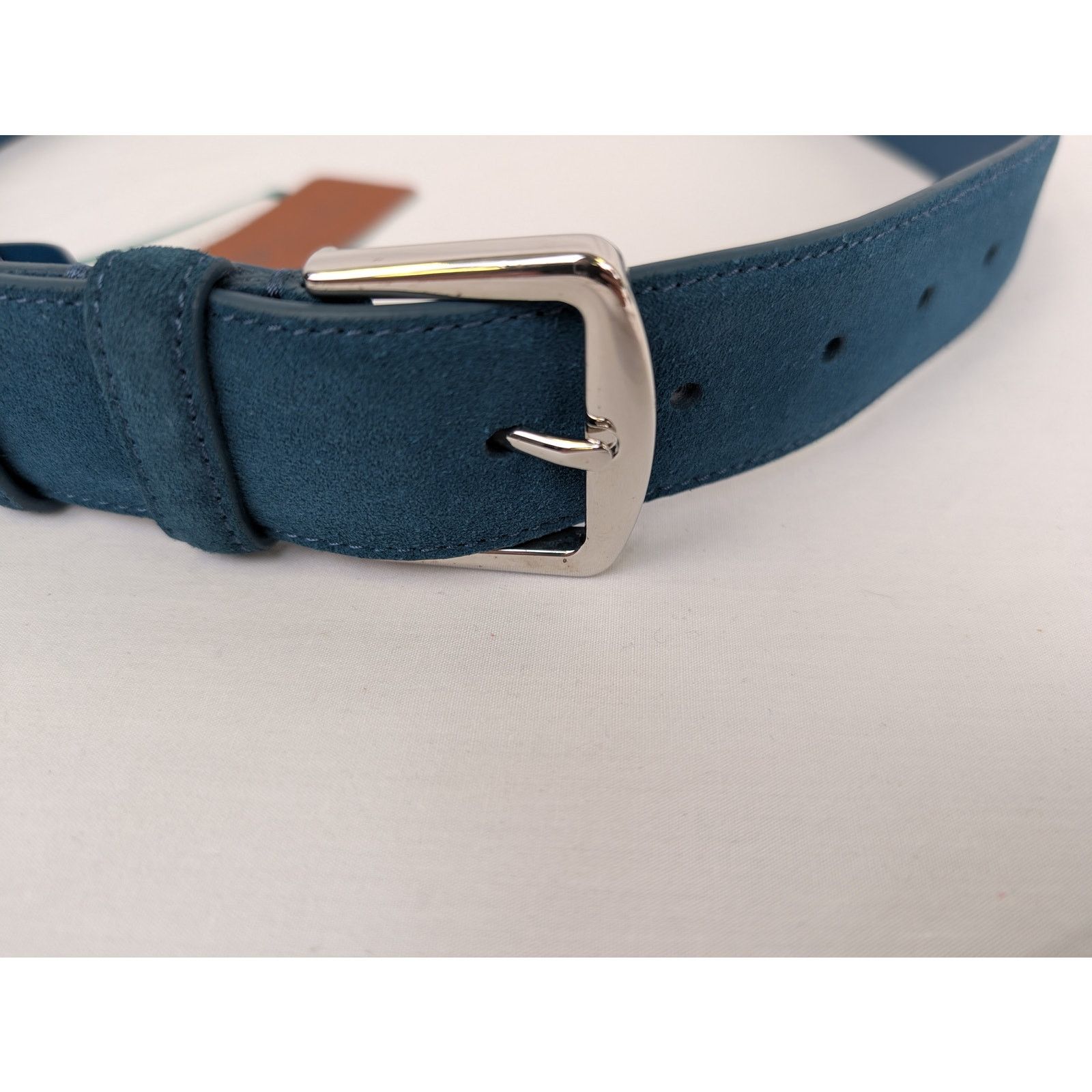Loro Piana o1rshd1 Size: 80 / Men's 100% Suede Calf Split Belt in Green Size 32 - 13 Thumbnail