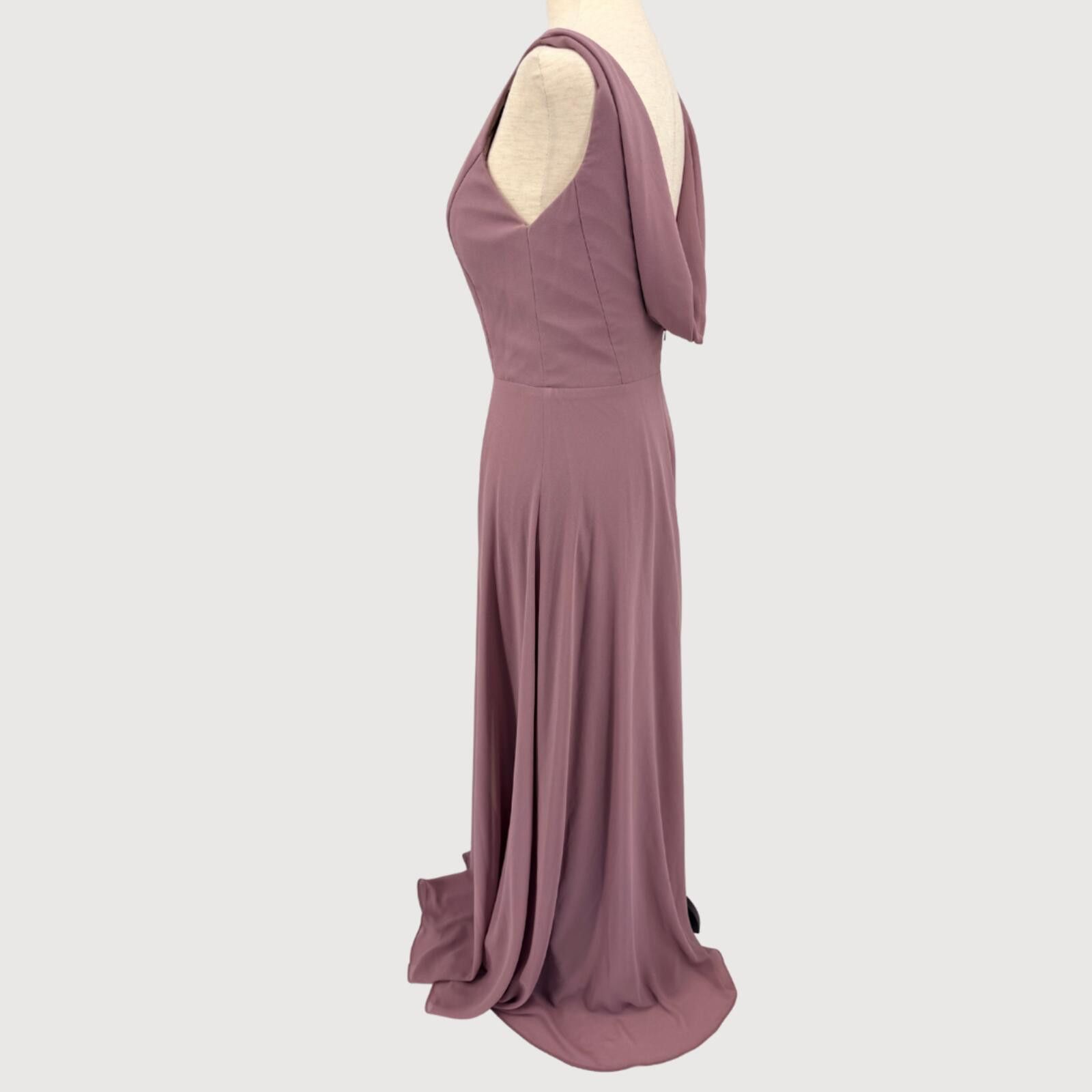 Other Amsale Bridesmaid Chiffon Maxi Dress Dusty Rose 6 Size M / US 6-8 / IT 42-44 - 5 Thumbnail