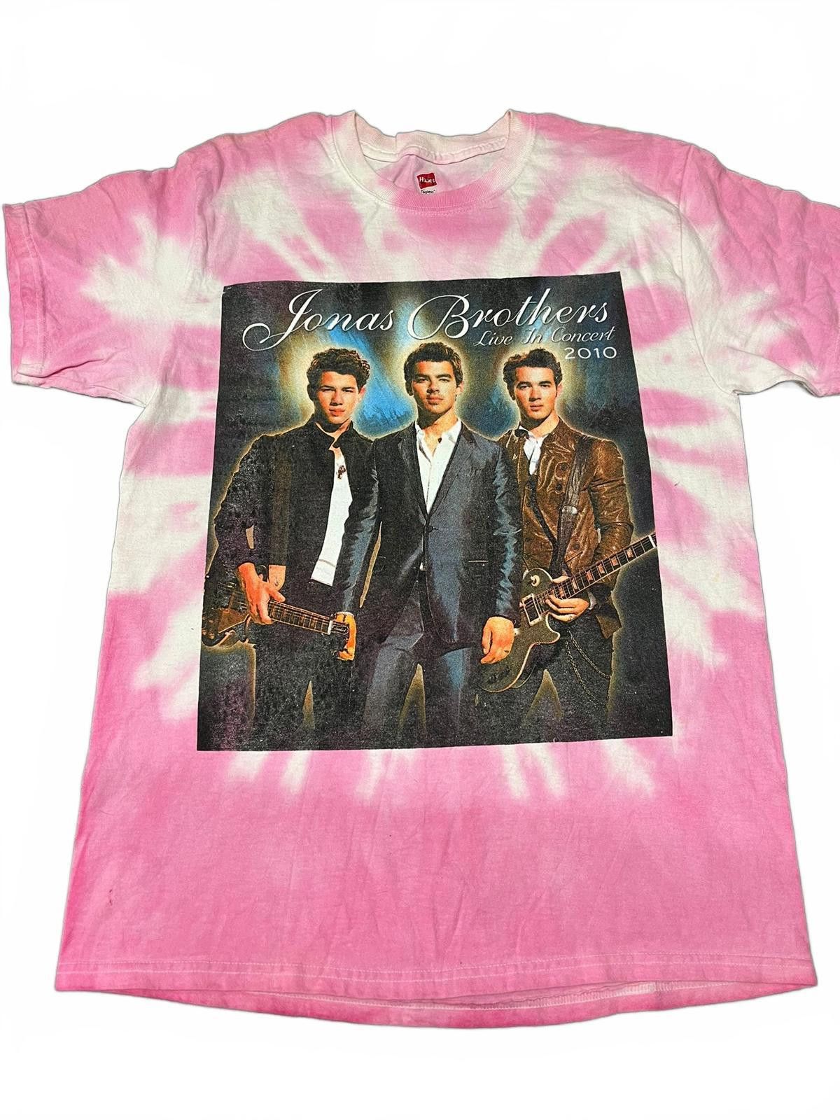 Hanes Jonas Brothers Tie-Dye T-Shirt - Live in Concert 2010 Size US M / EU 48-50 / 2 - 2 Thumbnail