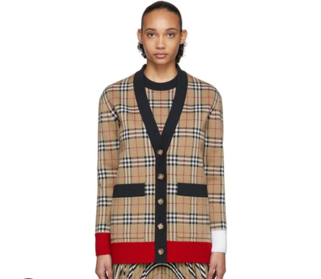 Burberry Plaided Burberry Beige Glaisnock Cardigan Jacket Size L / US 10 / IT 46 - 12 Thumbnail