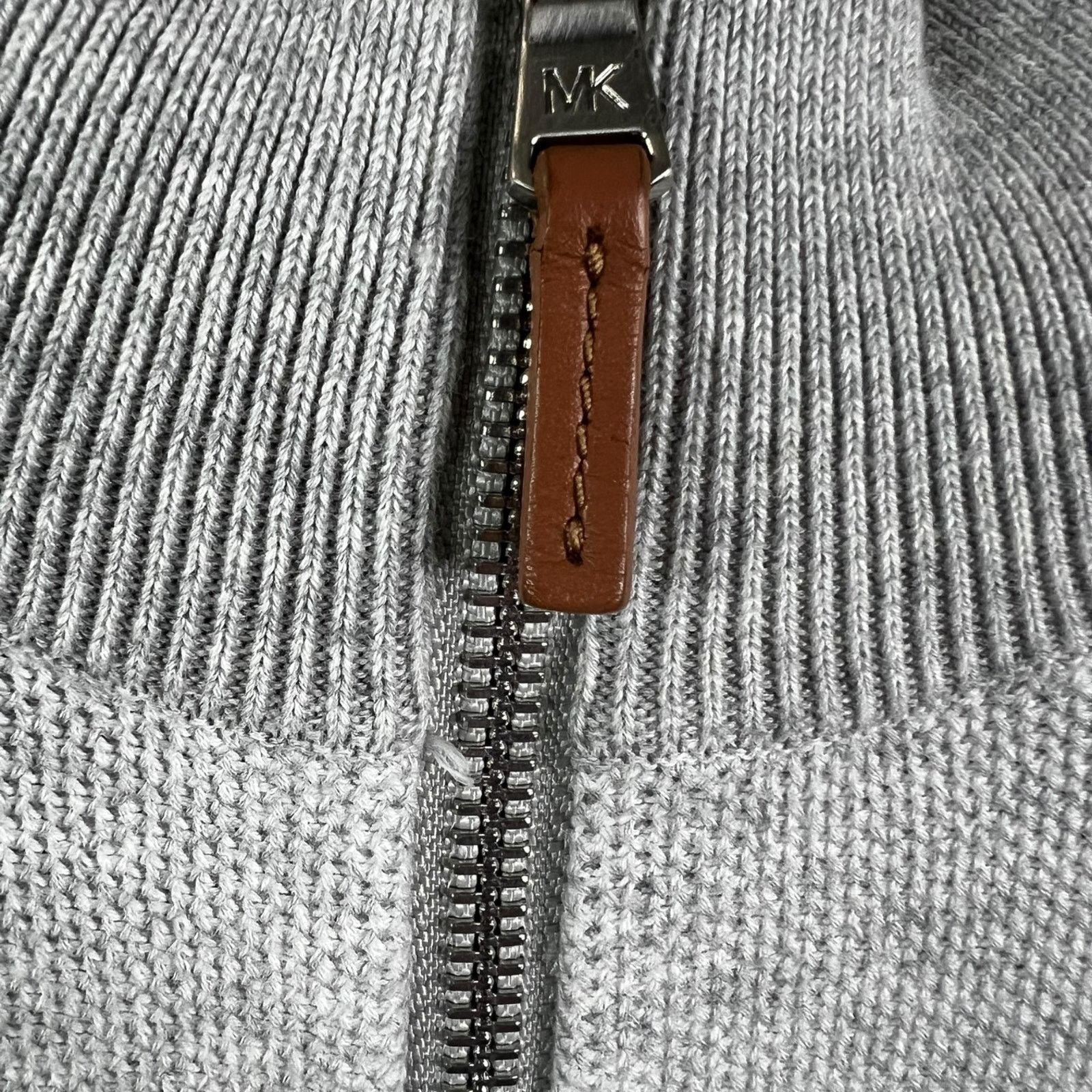 Michael Kors Michael Kors Mens Small 100% Cotton Gray Mock Neck Full Zip Size US S / EU 44-46 / 1 - 5 Thumbnail