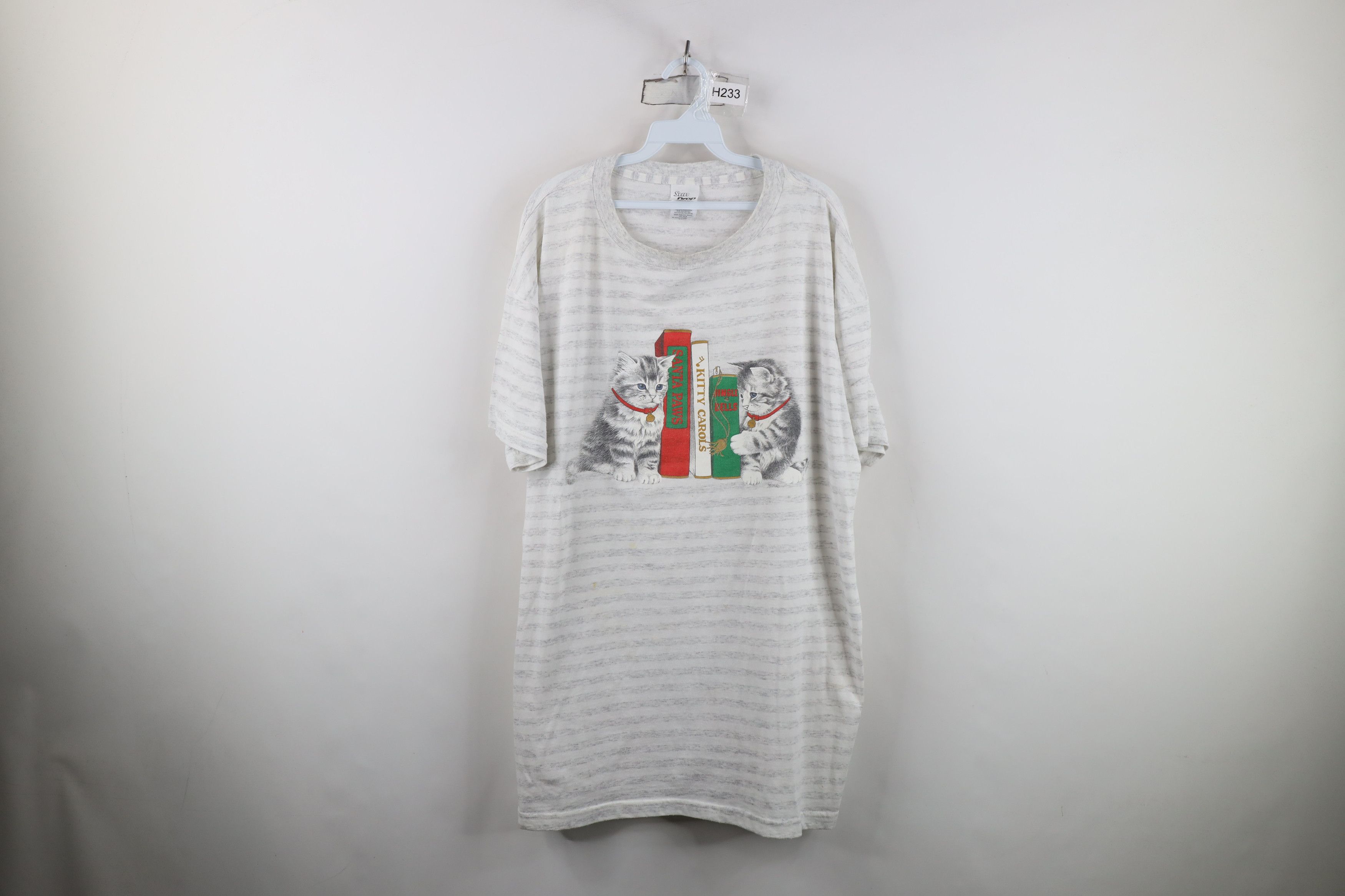 Vintage Vintage 90s Streetwear Christmas Kitten Night Gown T-Shirt Size ONE SIZE - 1 Thumbnail
