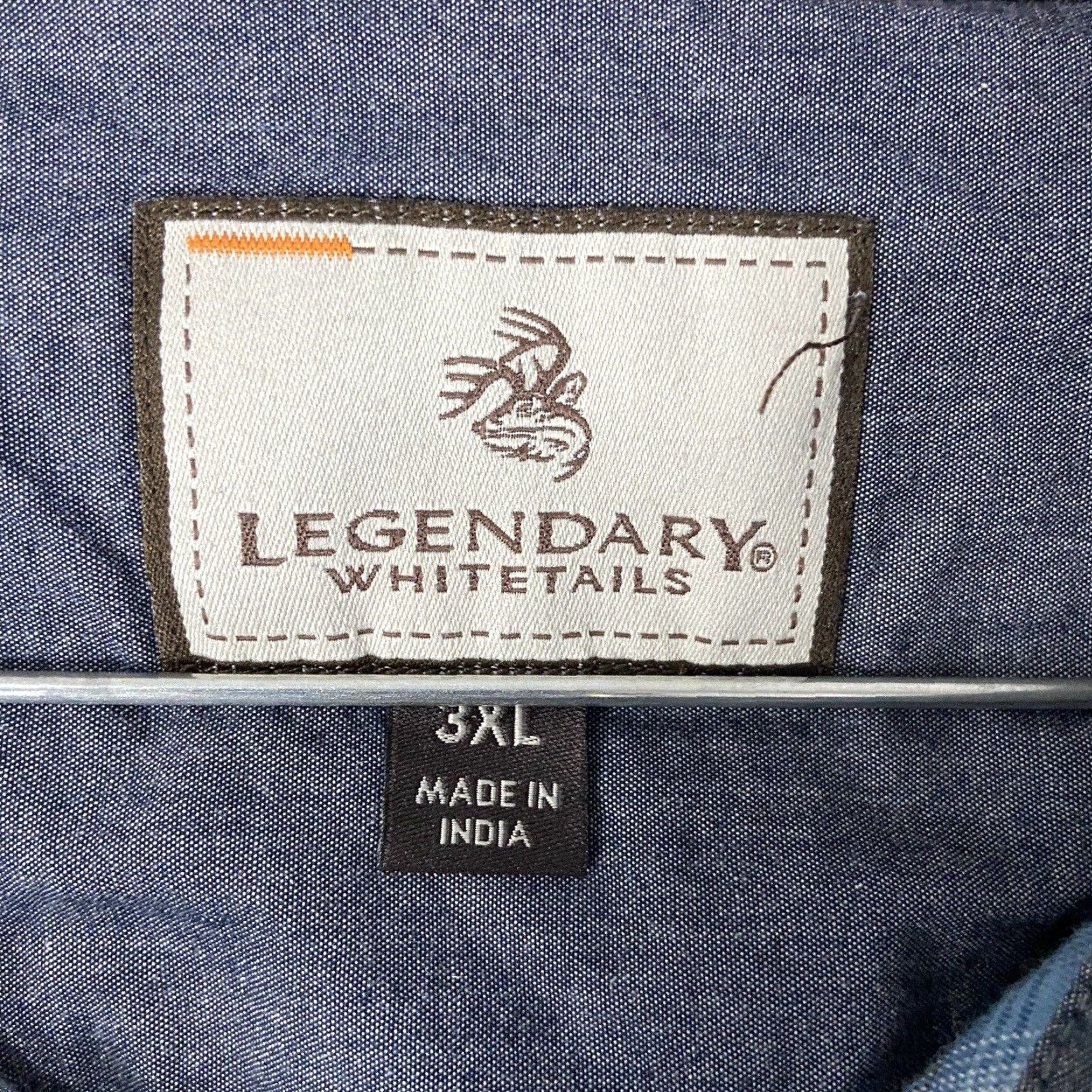 Vintage Legendary Whitetails Button-Up Blue Plaid Flannel Long Sleeve Men’s 3XL Size US XXL / EU 58 / 5 - 6 Thumbnail