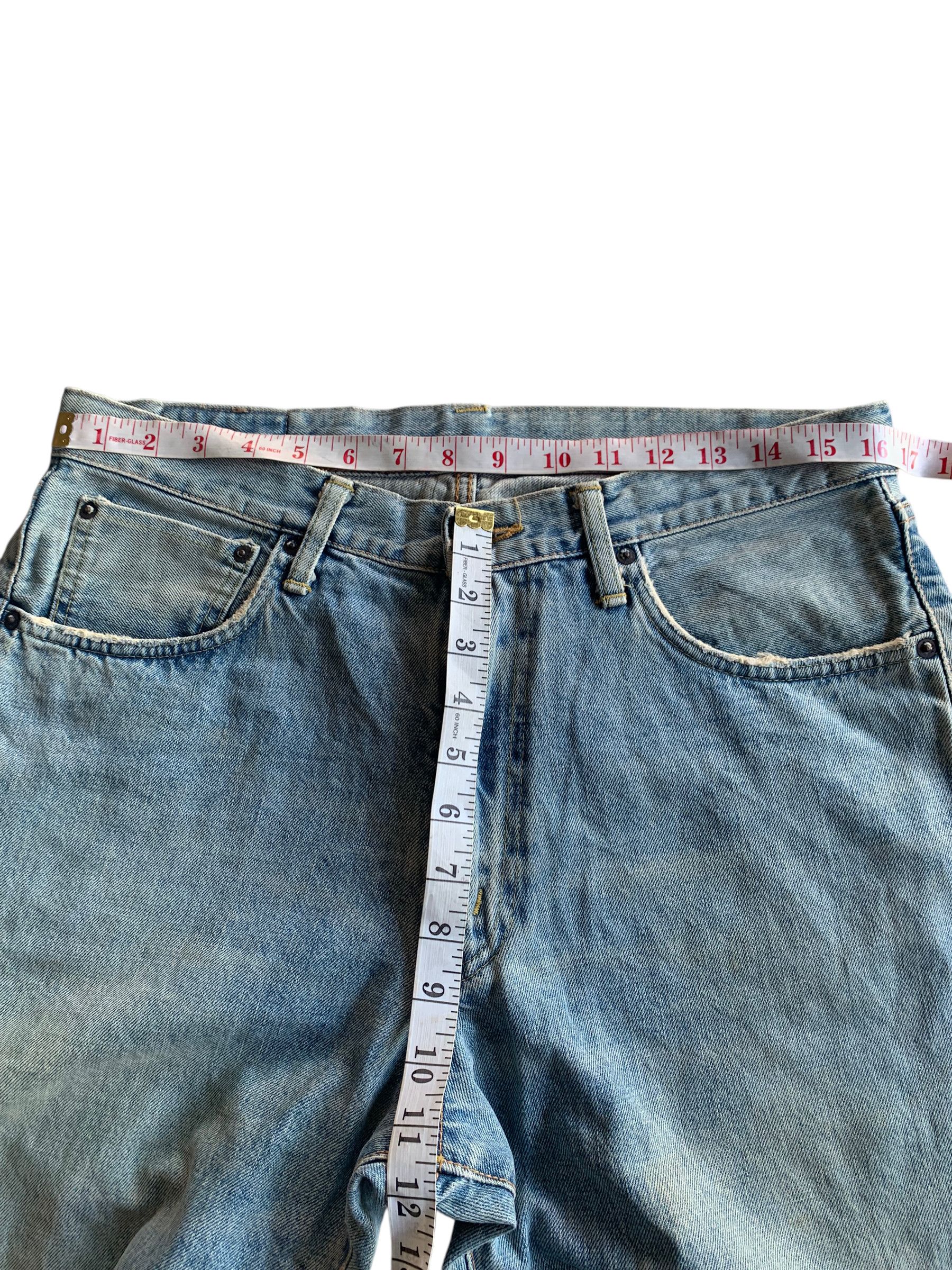 Kapital VINTAGE EDWIN 505X SELVEDGE BAGGY FADED DISTRESSED DENIM Size US 33 - 17 Thumbnail