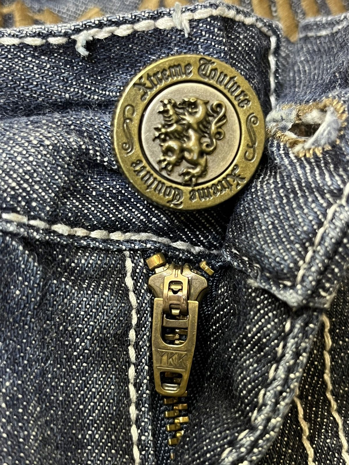 Japanese Brand ARCHIVE JAPANESE CULTURE EXTREME COUTURE STRAIGHT CUT JEANS Size US 37 - 19 Thumbnail