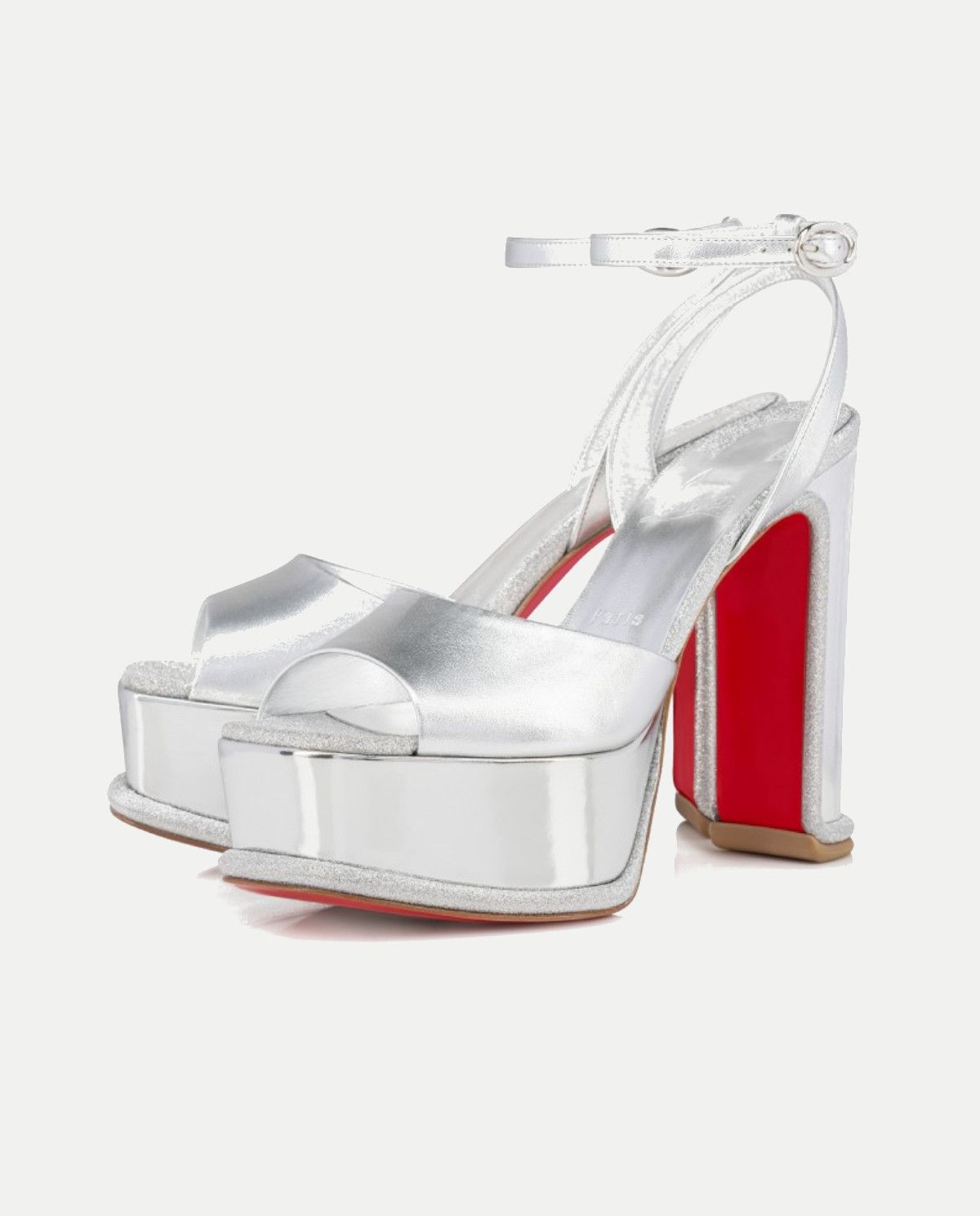 Christian Louboutin o1s1wg110924 Heeled Sandals in Silver Size US 8 / IT 38 - 2 Thumbnail