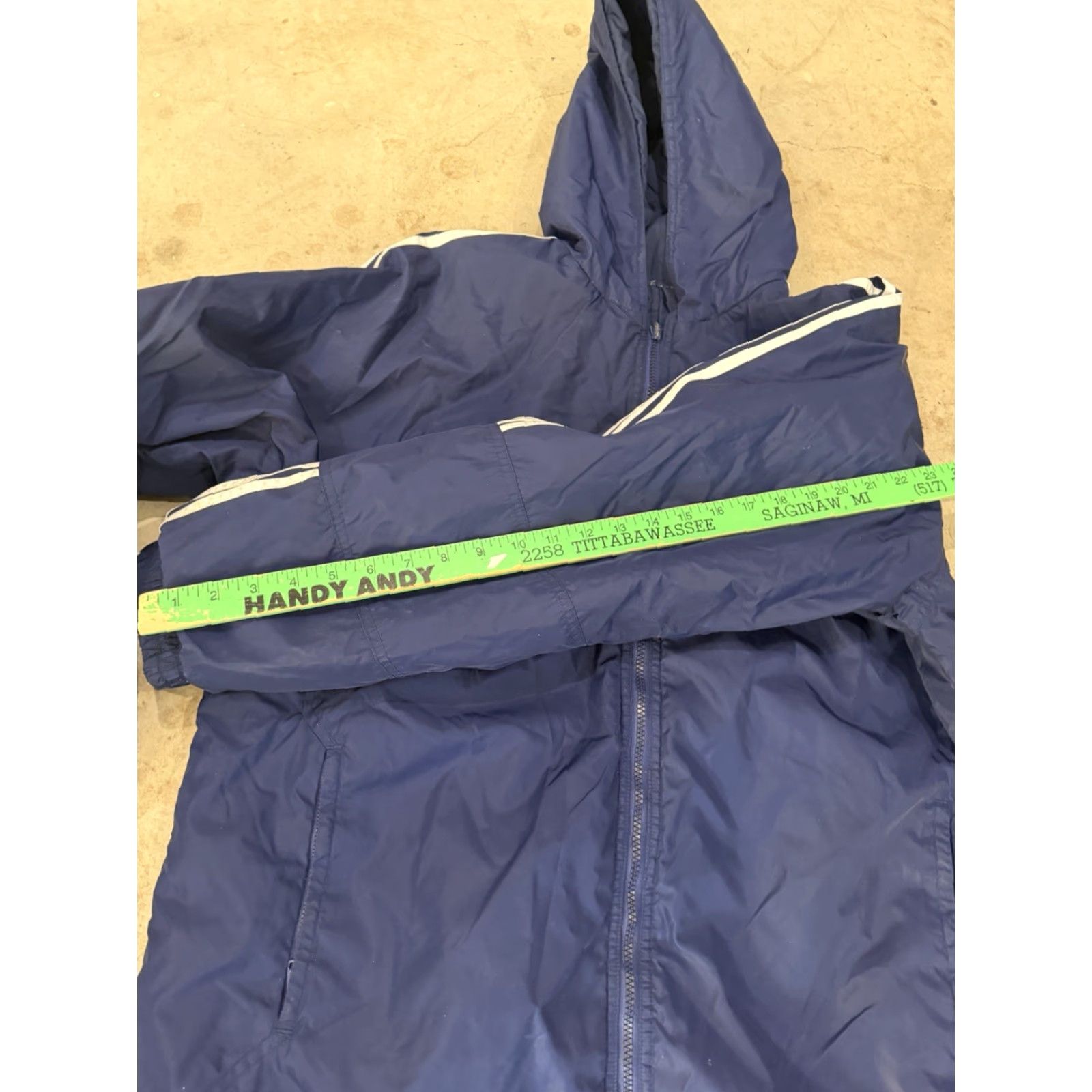 Adidas VINTAGE Adidas Blue Gray Full Zip Reversible Hooded Jacket Nylon Fleece 2XL Size US XXL / EU 58 / 5 - 8 Thumbnail