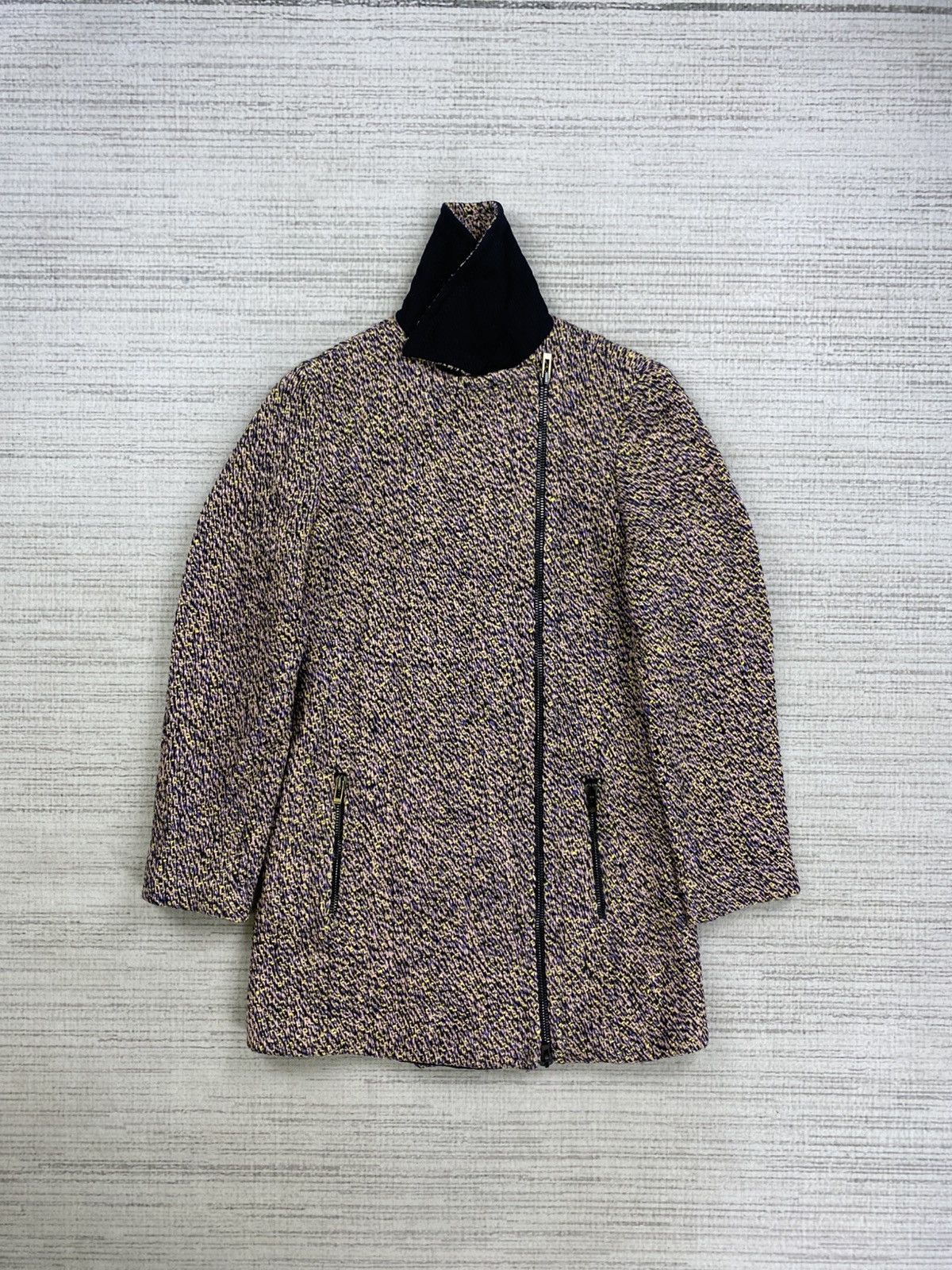 Versace 🔥RARE Vintage Gianni Versace Asymmetrical Knit Jacket Size US S / EU 44-46 / 1 - 6 Thumbnail
