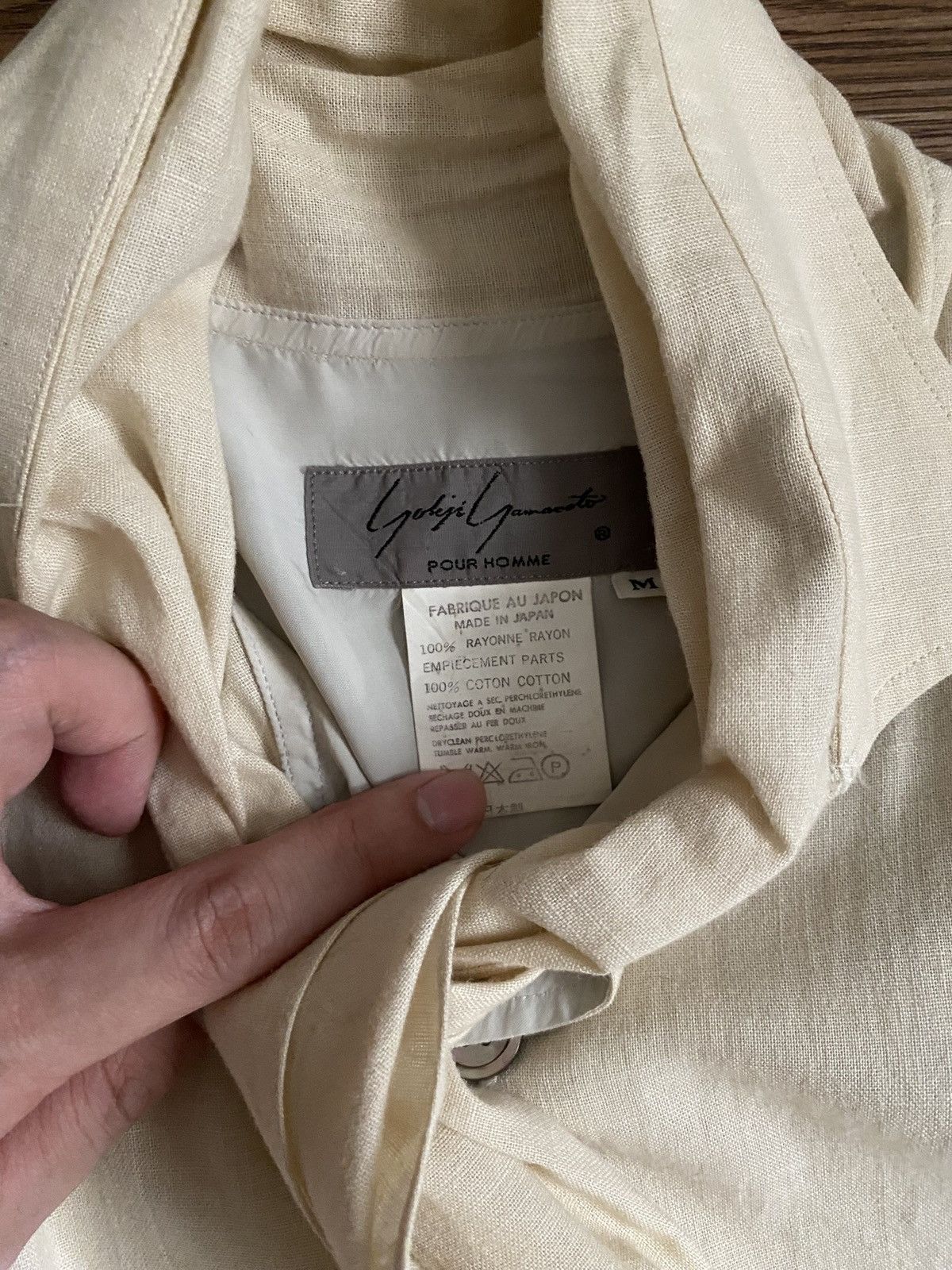Yohji Yamamoto Yohji Yamamoto Pour Homme Bowtie Rayon Cotton Shirt SS89 Size US M / EU 48-50 / 2 - 2 Thumbnail