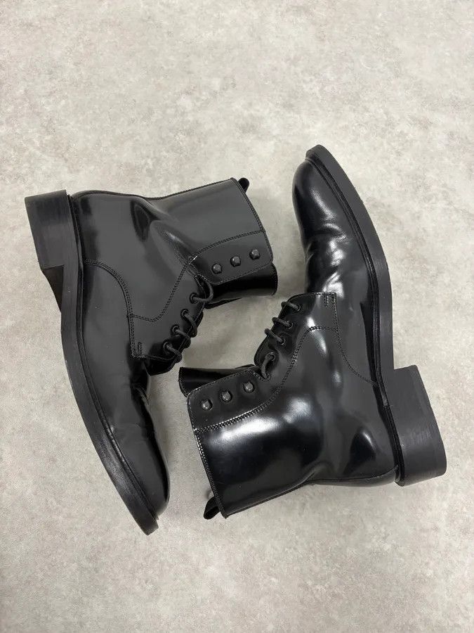 Gucci 2000s Gucci Black Leather Combat Boots Size US 9.5 / EU 42-43 - 6 Thumbnail