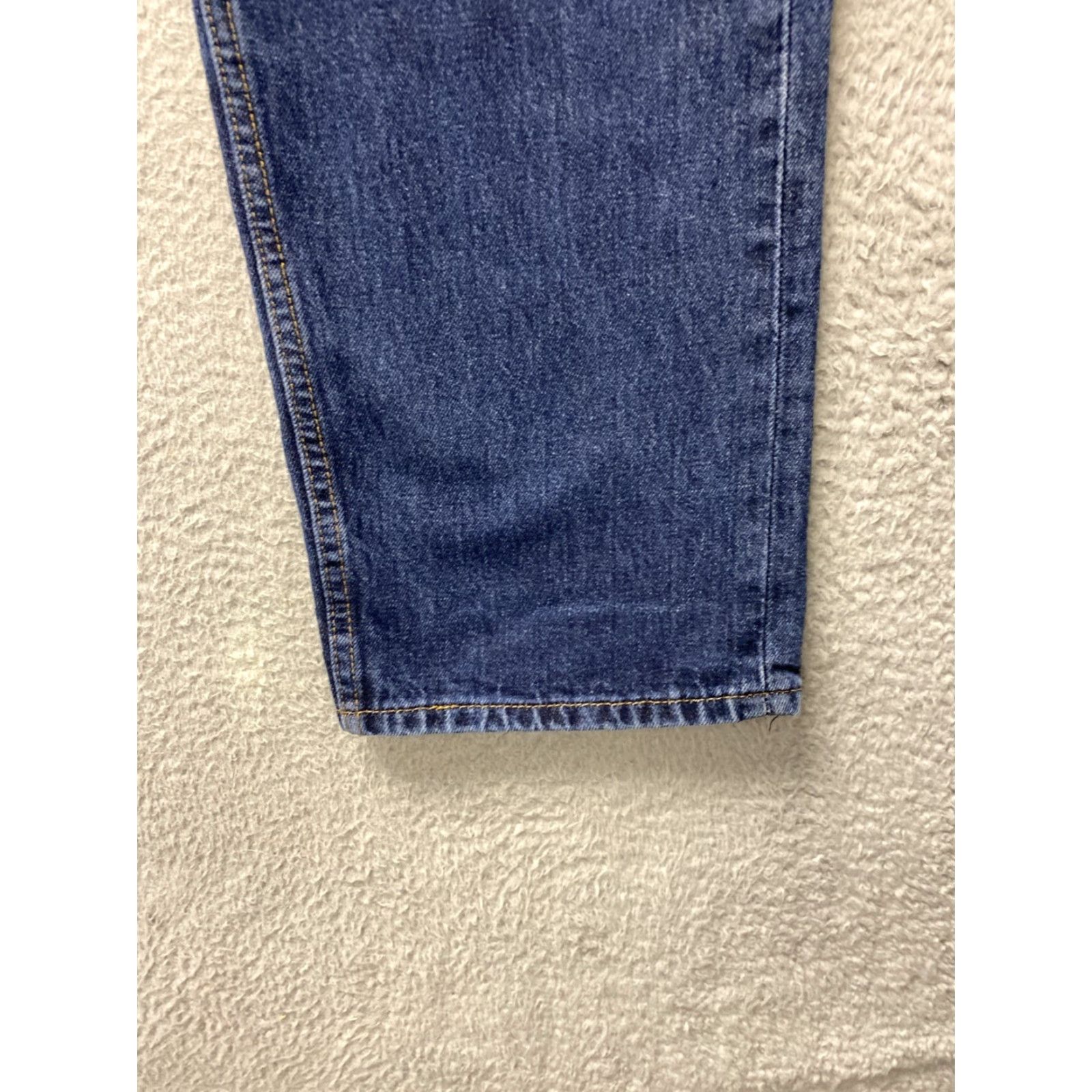 Levi's Levi's 505 Men's Regular Straight Jeans 40x30 Dark Wash Blue Denim Zip Closure 5-Pocket Logo Regular Rise Inseam 30” Mens Size US 40 / EU 56 - 5 Thumbnail