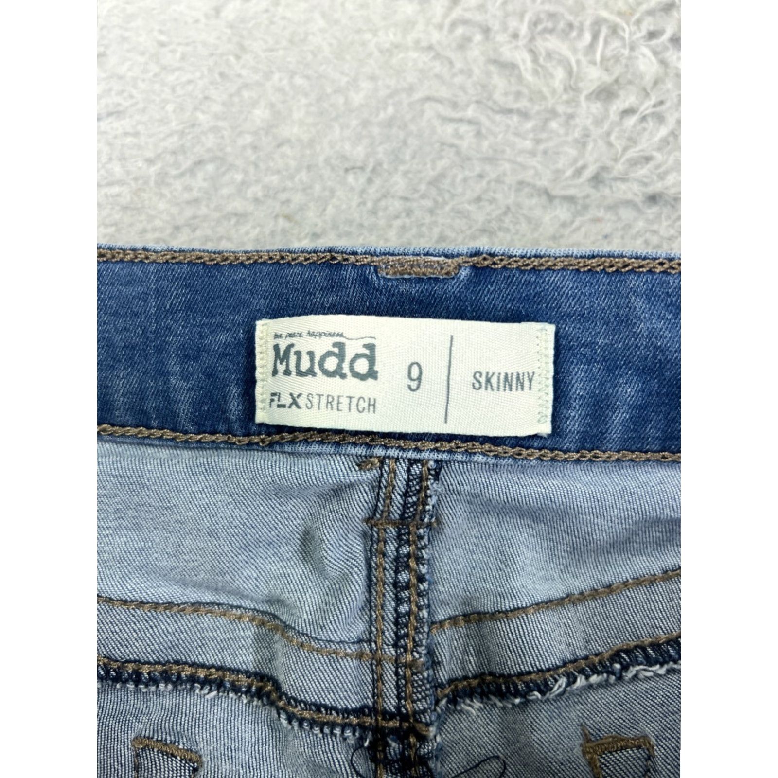 Vintage Vintage Mudd Women's Skinny Jeans 27x29 Blue Denim High Rise Stretch Cotton Winter Fashion Size 30" / US 8 / IT 44 - 6 Thumbnail