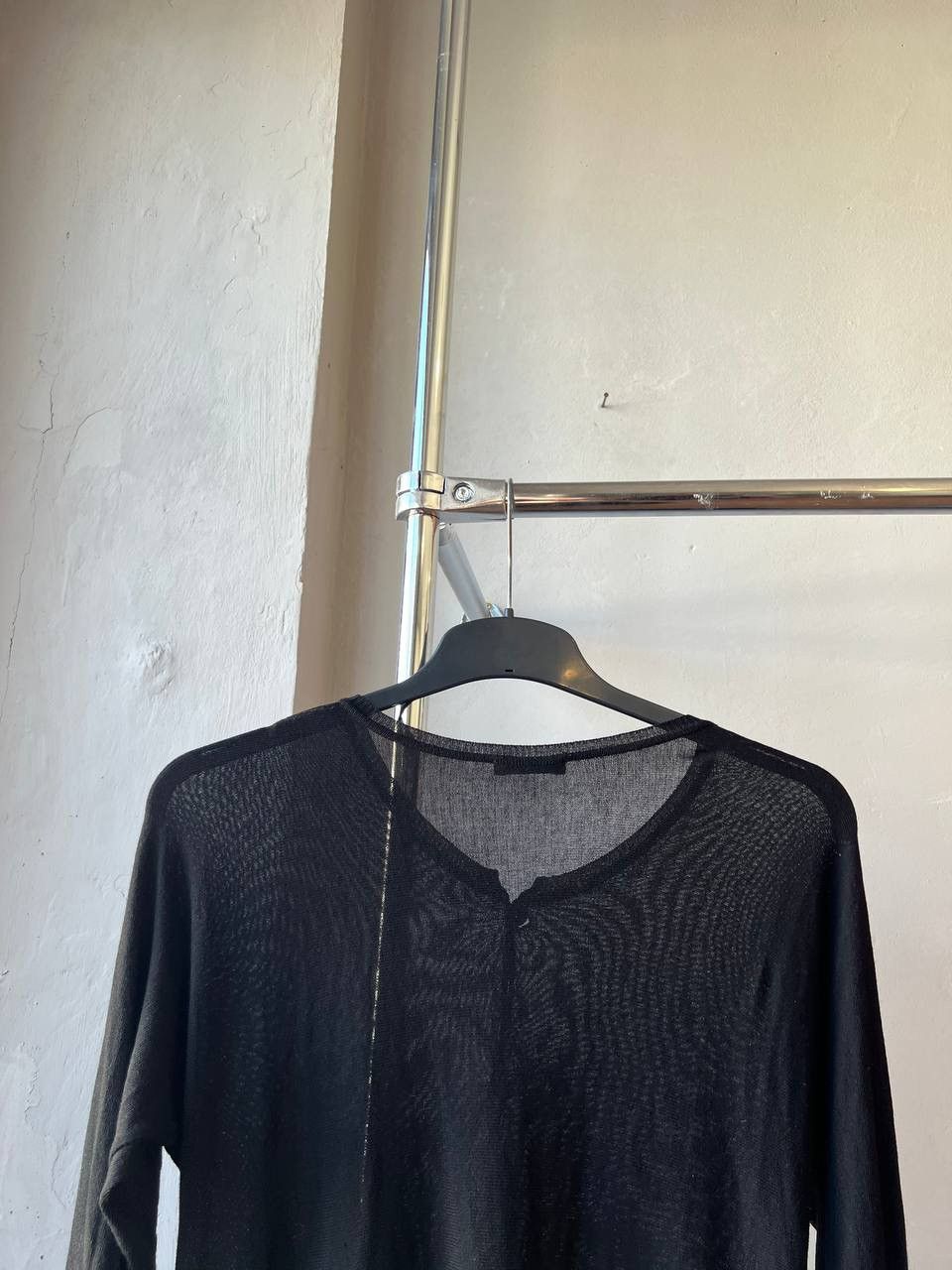 OSKA OSKA BLACK LIGHTWEIGH KNIT ASYMETRICAL WOMEN TUNIC CARDIGAN Size L / US 10 / IT 46 - 11 Thumbnail