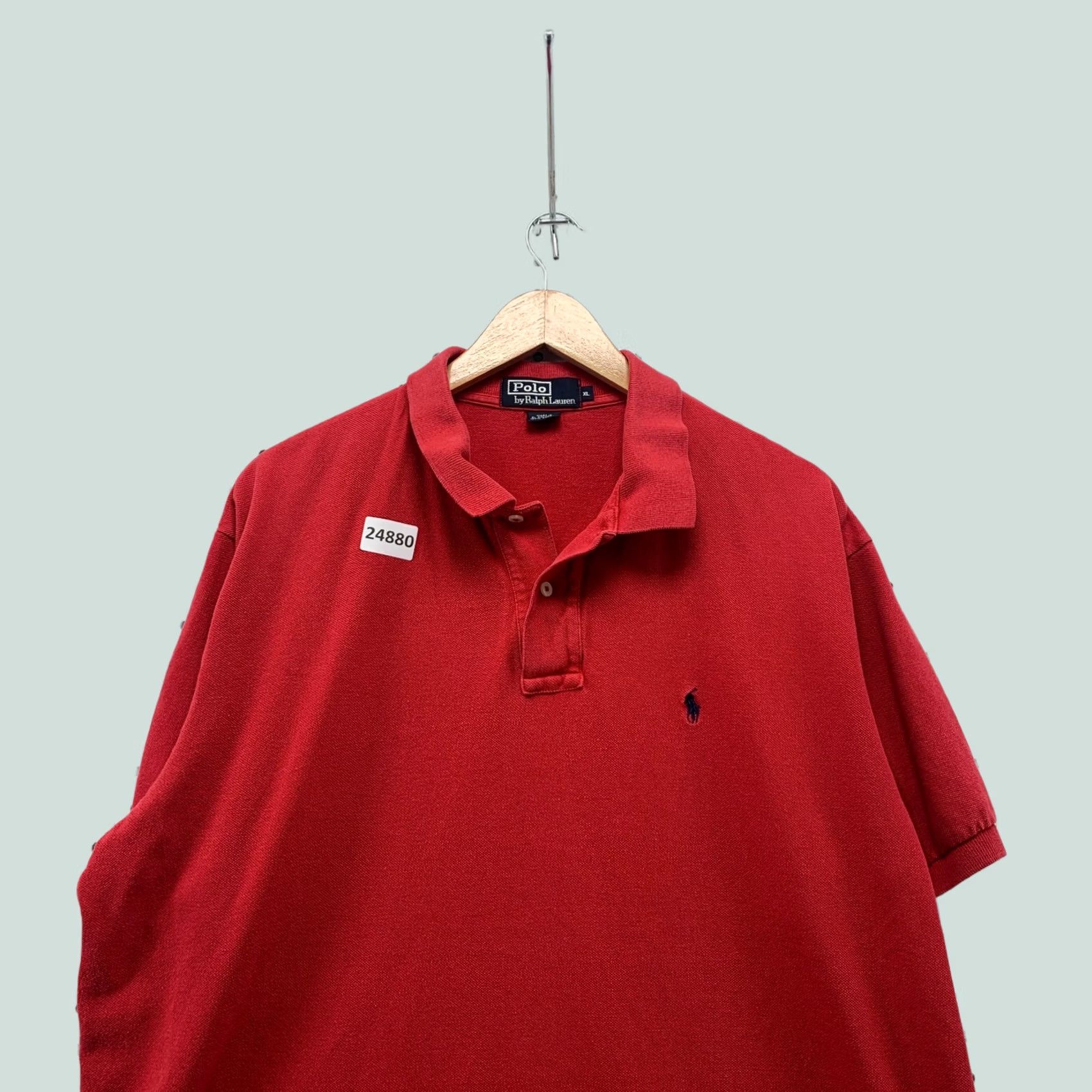 Polo Ralph Lauren VINTAGE Polo Ralph Lauren Collared Shirt Red Black Pony Mens XL Short Sleeve Size US XL / EU 56 / 4 - 1 Thumbnail
