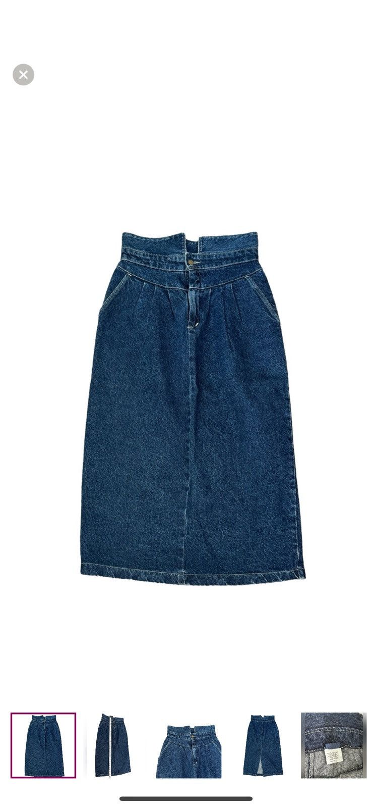 Other Stuffed Shirt Vintage Denim Maxi Skirt Size 11/12 Size 34" / US 12 / IT 48 - 1 Thumbnail