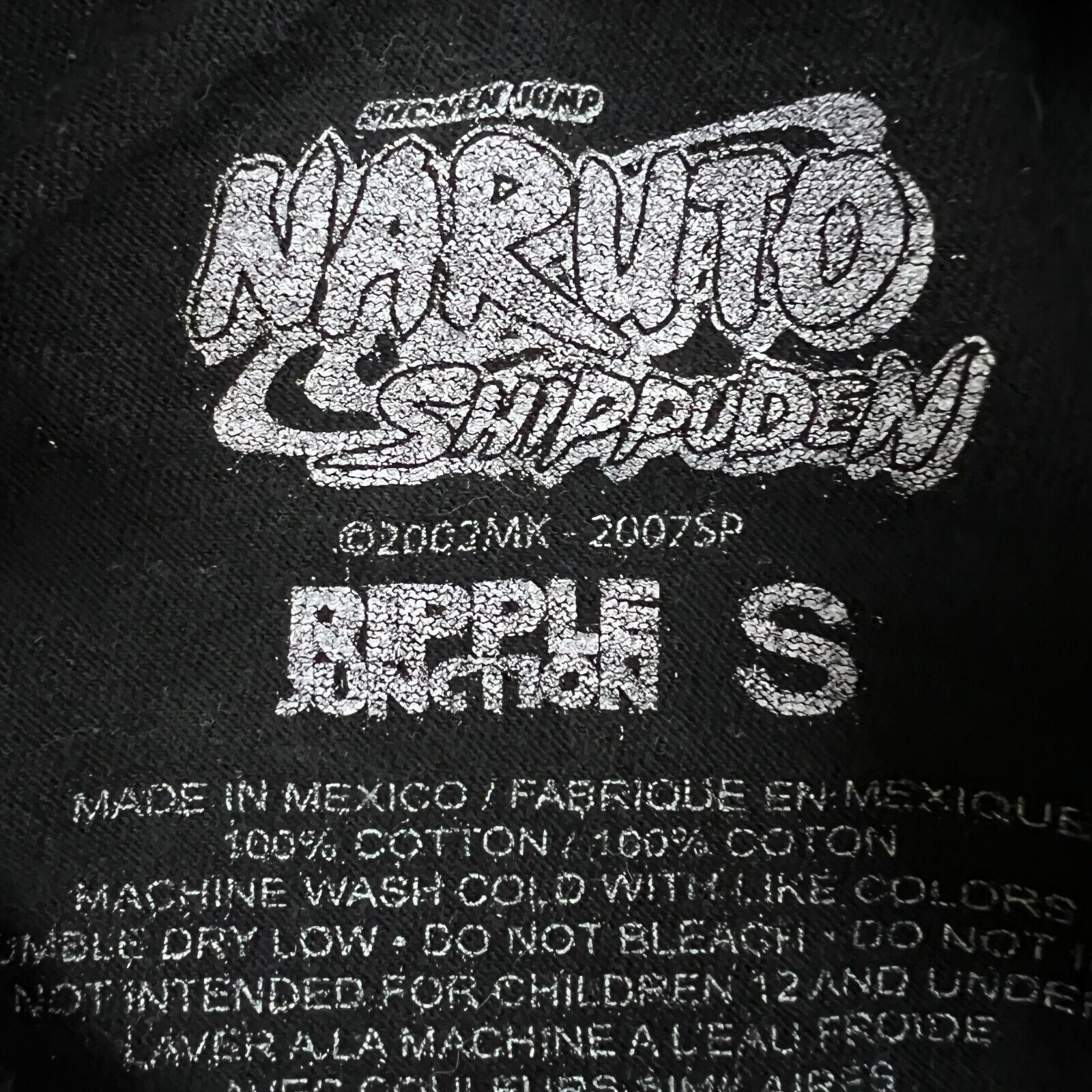 Anime × Vintage 2007 Naruto Shippuden T Shirt Black Biju Anime Graphic Tee Size US S / EU 44-46 / 1 - 5 Thumbnail