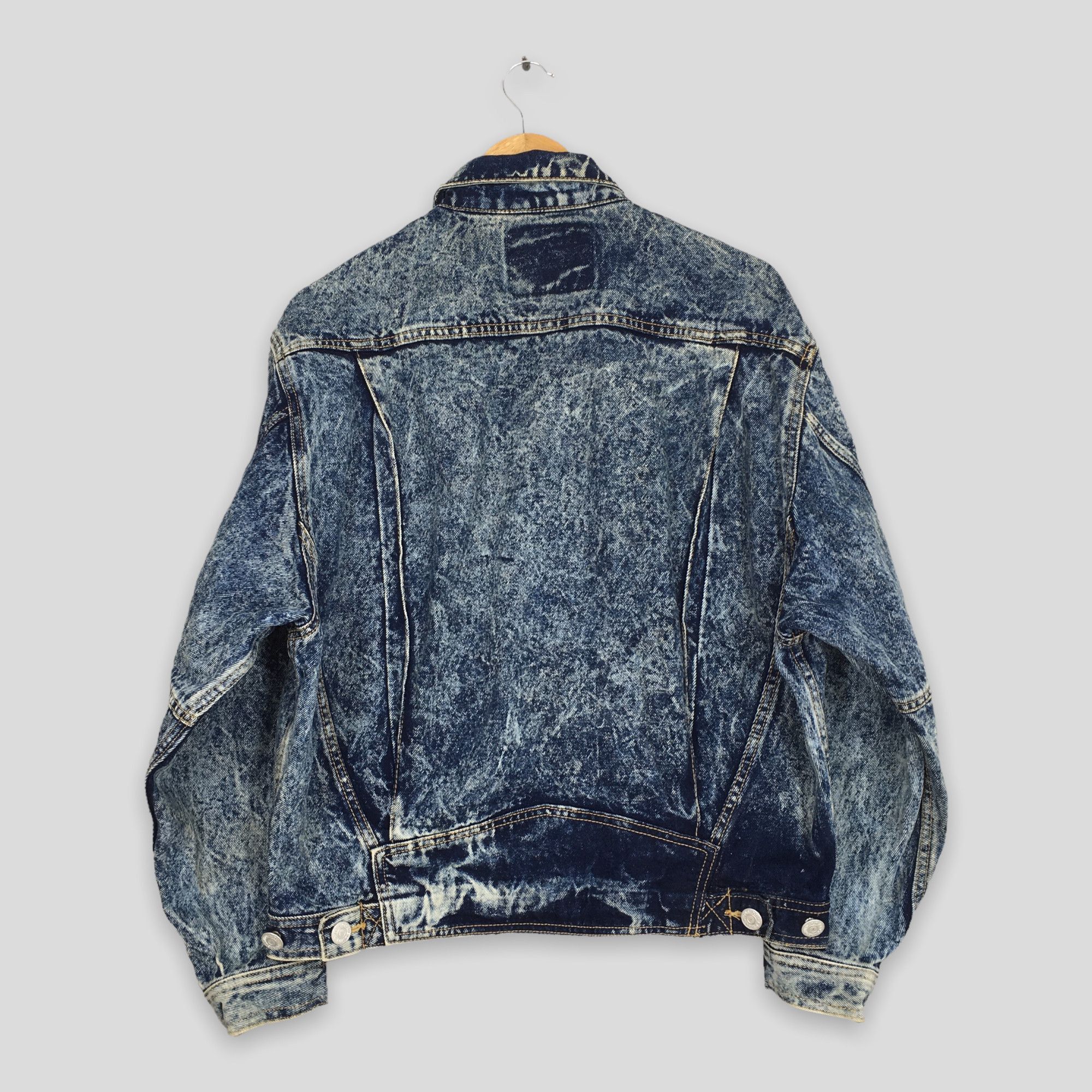Edwin Vintage Edwin Trucker Denim Trucker Acid Wash Jacket Medium Size US M / EU 48-50 / 2 - 8 Thumbnail