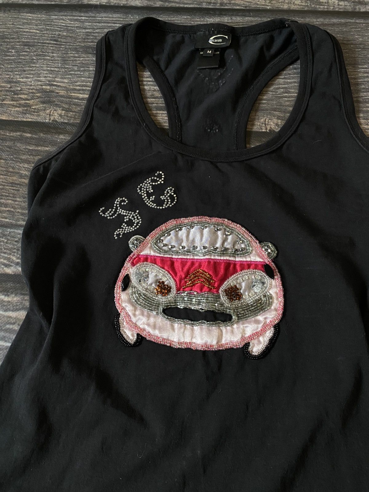 Just Cavalli × Roberto Cavalli × Vintage Just Cavalli Beaded Car Vintage Tank Top Shirt y2k Size M / US 6-8 / IT 42-44 - 3 Thumbnail