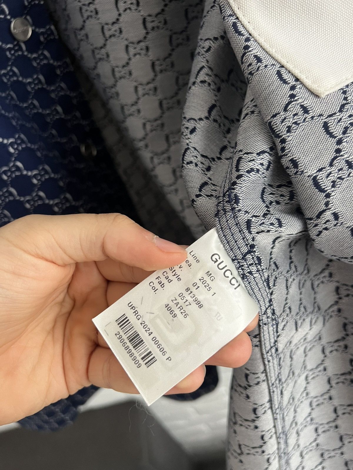 Gucci Gucci GG shadow-jacquard cotton jacket Size US M / EU 48-50 / 2 - 7 Thumbnail